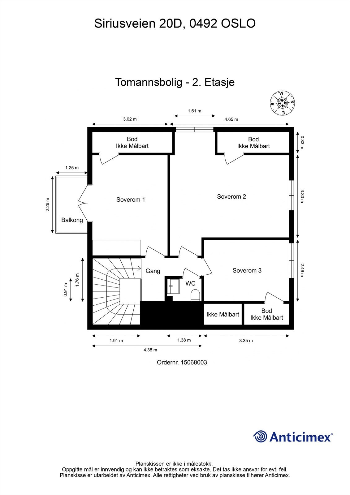 Planskisse 2. etasje Galleribilde