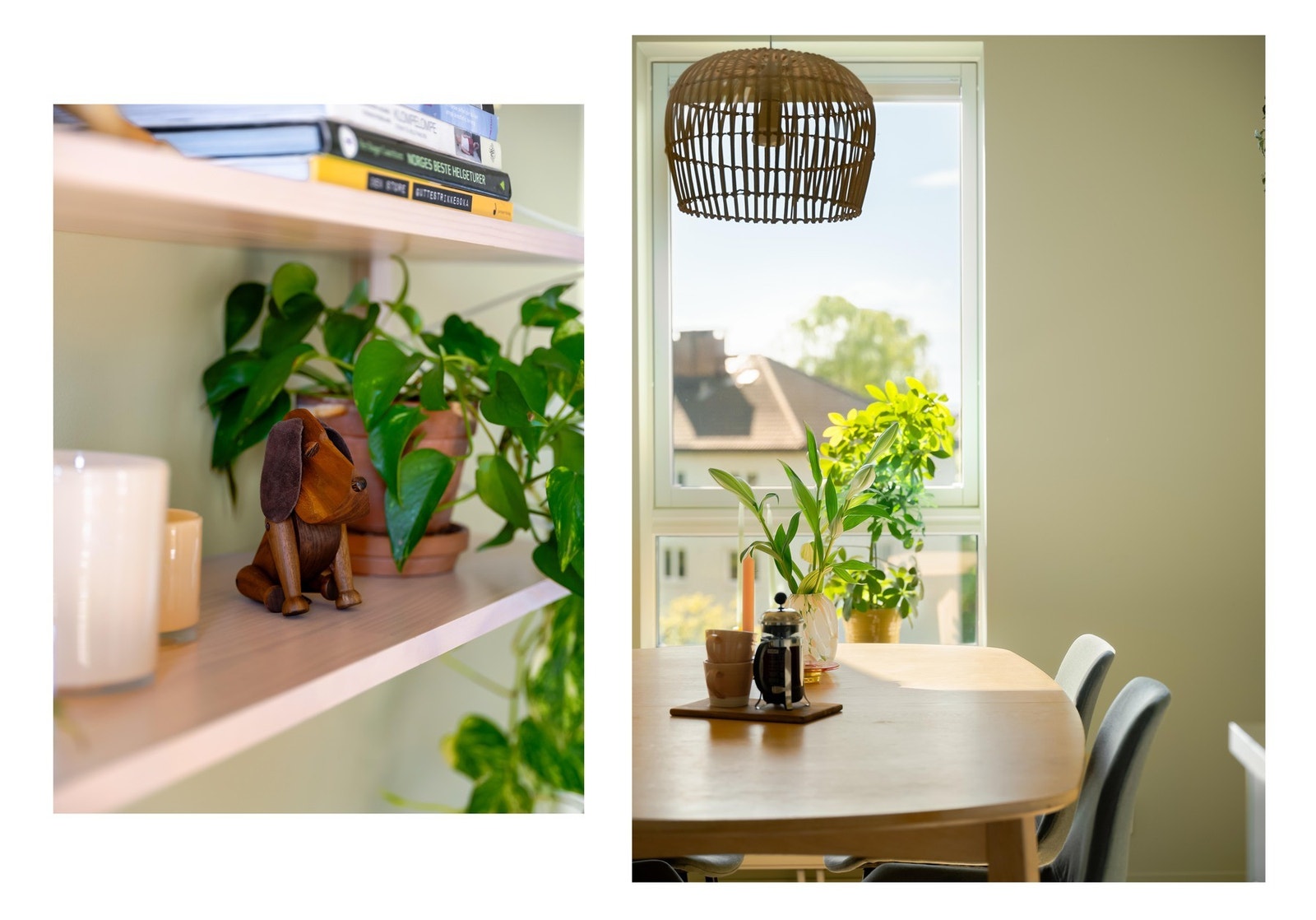 Fra spisebordet ser du langt utover byen og hustakene. Galleribilde