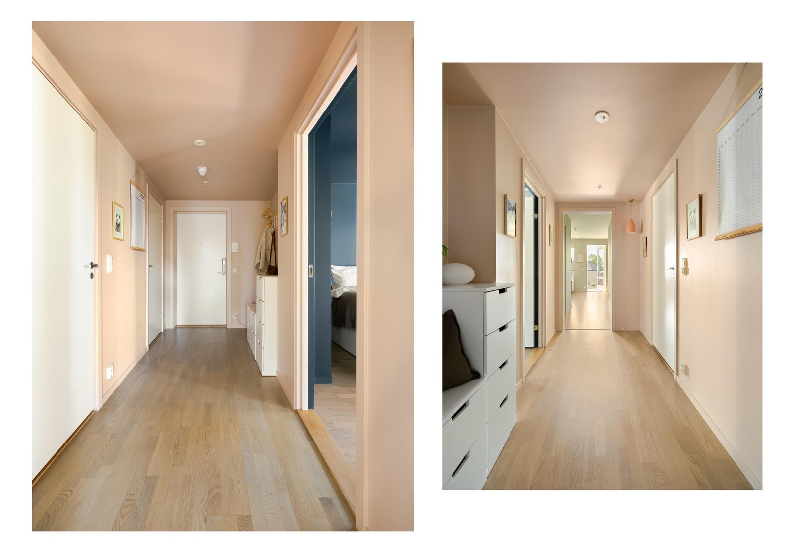 Nå trekker vi oss litt bakover og mot inngangen. Bildet til høyre viser hva du ser når du kommer inn inngangsdøren. Galleribilde