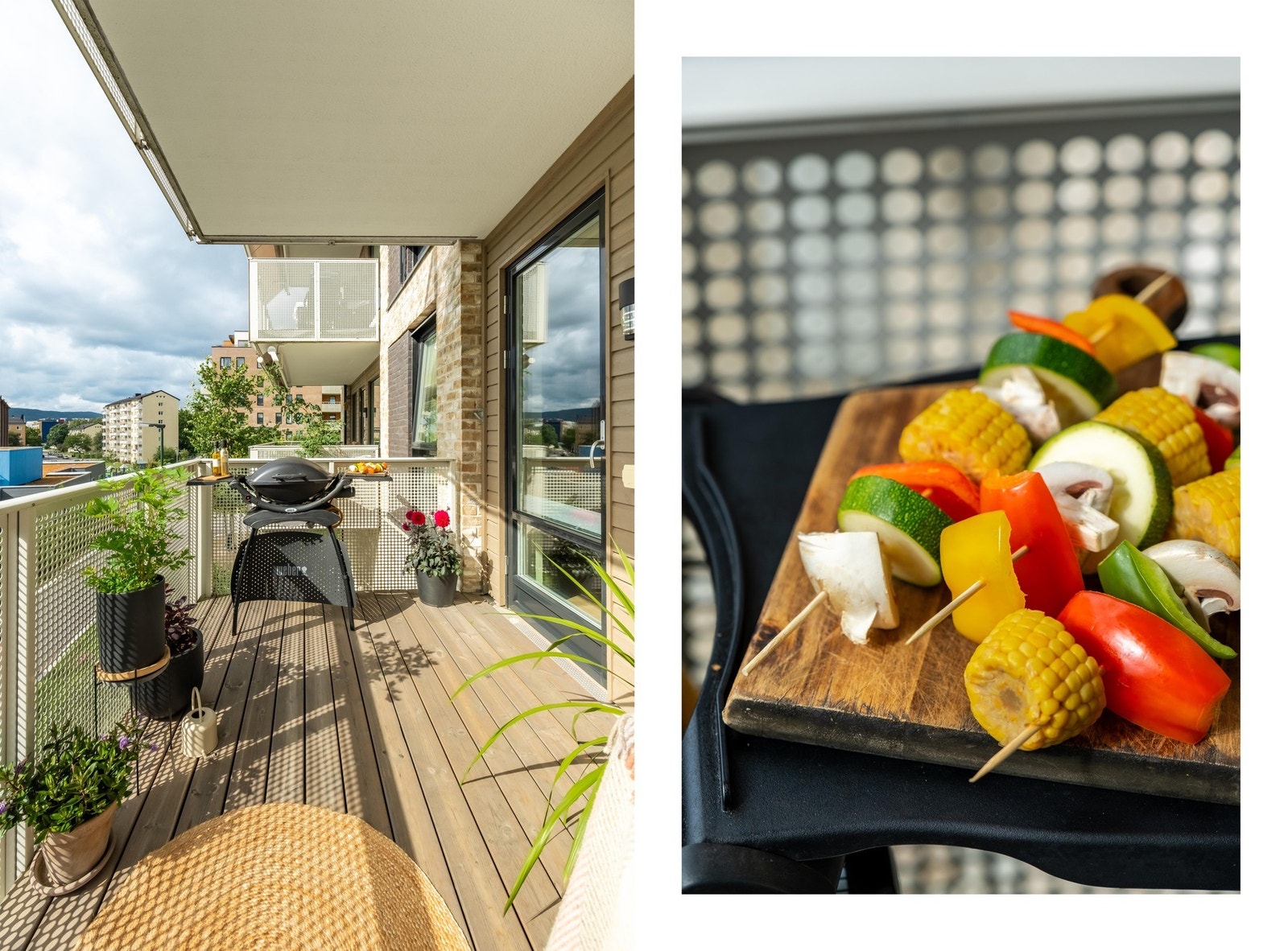 Man kan også grille grillspyd her kan vi se. Galleribilde