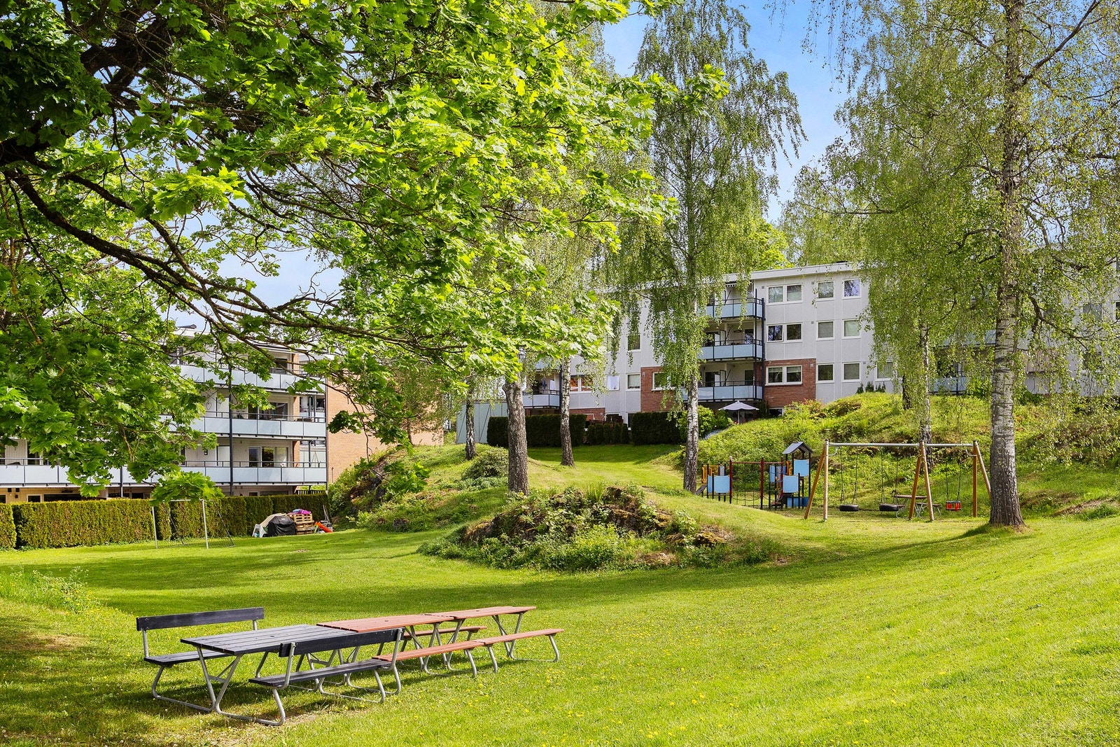 Det er vedtatt ny lekeplass i fellesområdet Galleribilde