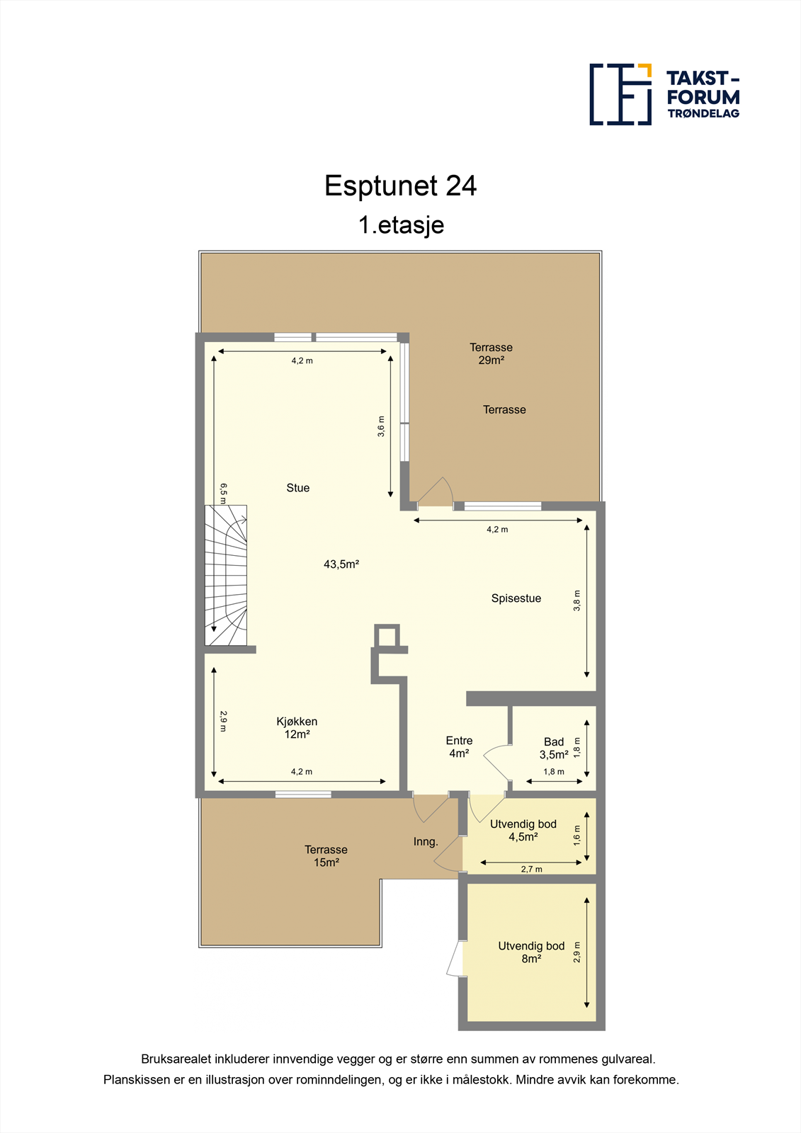 Plantegning - 1 .etg Galleribilde