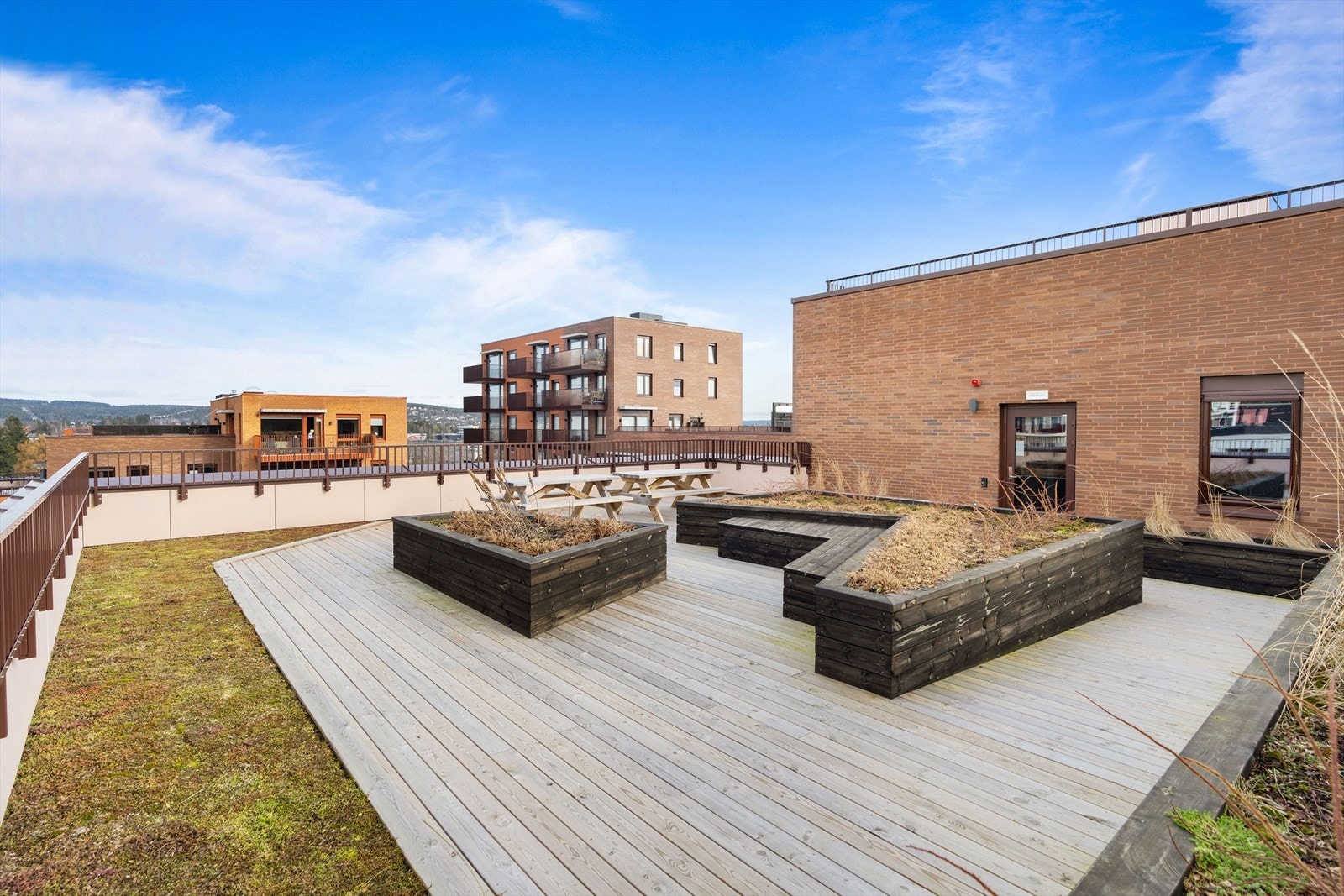 Som beboer i sameiet ha man tilgang til en flott felles takterrasse. Galleribilde
