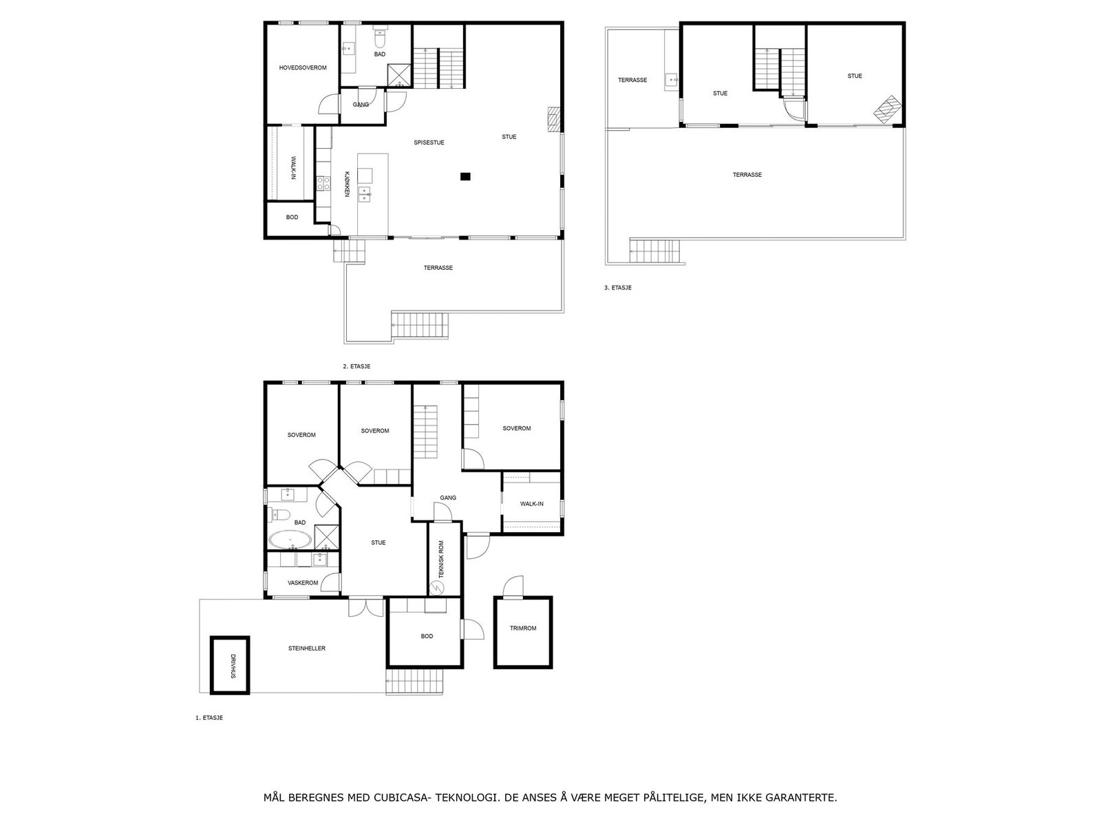 Plantegning 3 plan Galleribilde
