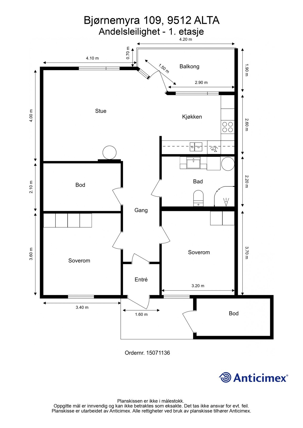 Plantegning 1. etasje Galleribilde