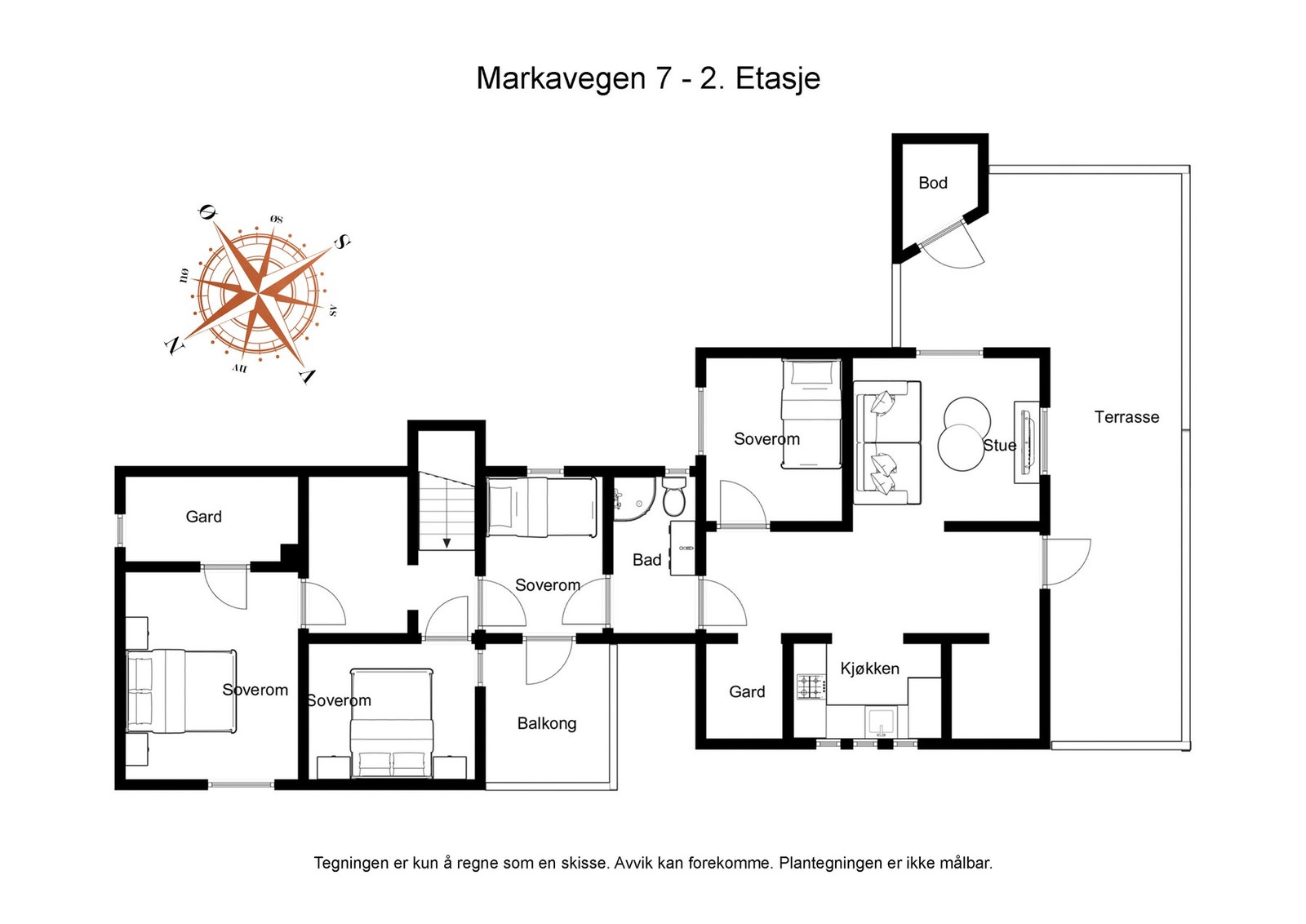 Plantegning 2.etg. Galleribilde