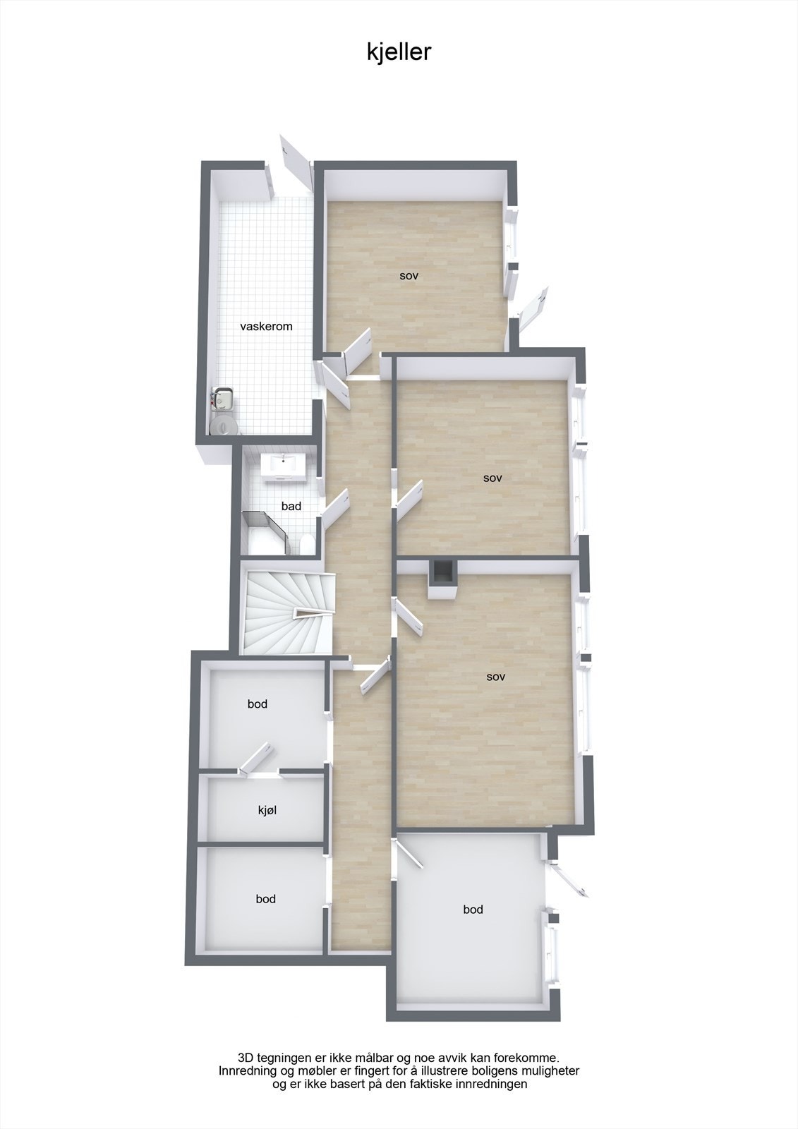 Plantegning - Underetasje/Kjeller Galleribilde