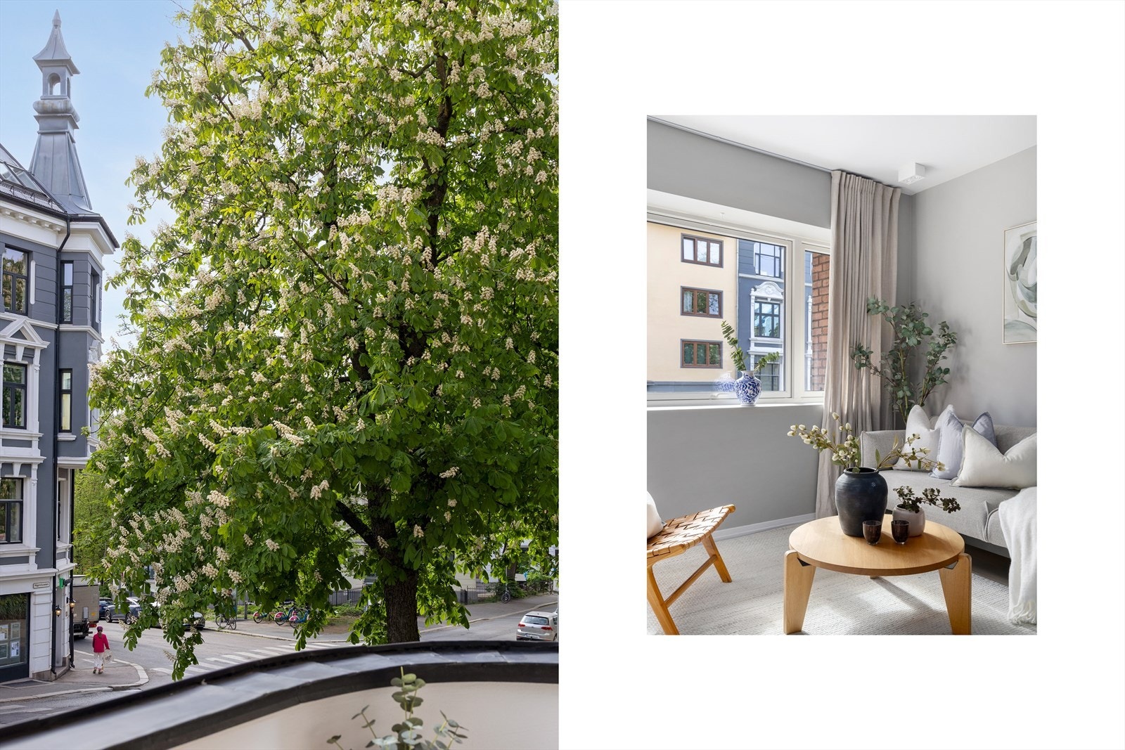 Utgang fra stue til sør-vendt balkong på ca. 5m². Galleribilde