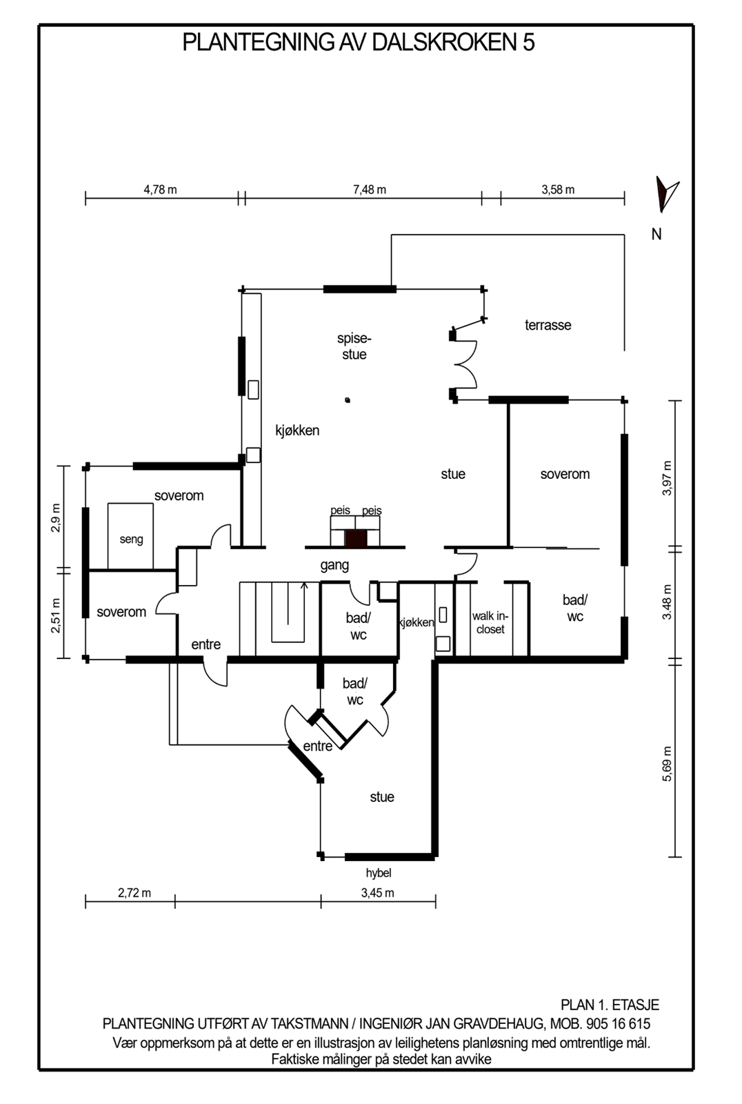 Planskisse 1. etasje Galleribilde