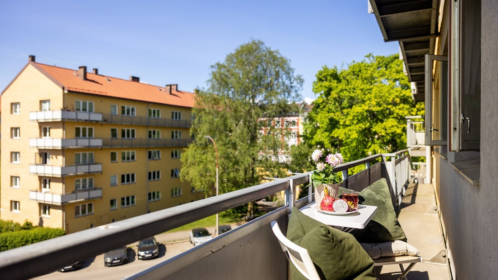 Vestvendt brannbalkong. Galleribilde