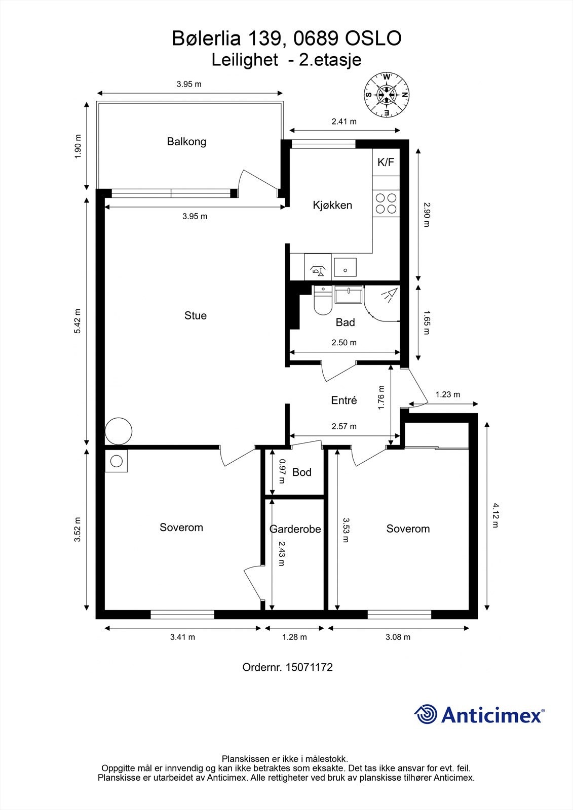 Plantegning, 2. etasje. Galleribilde