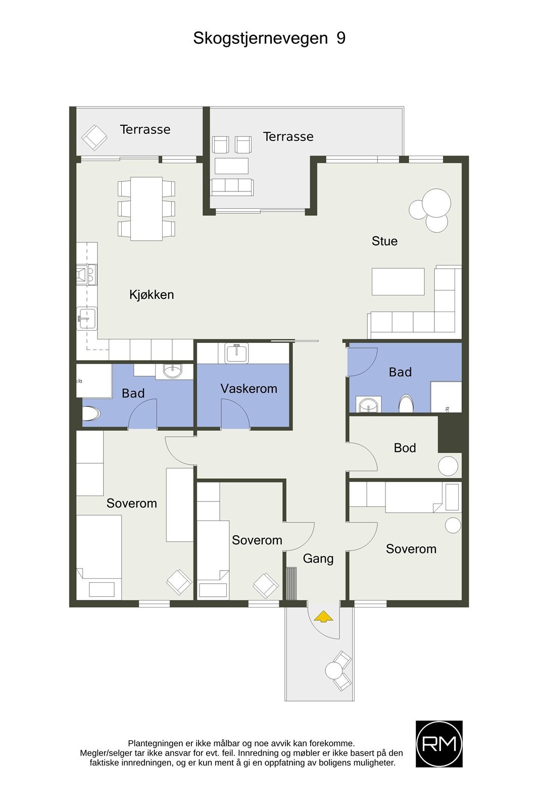 Plantegning 3. etasje Galleribilde
