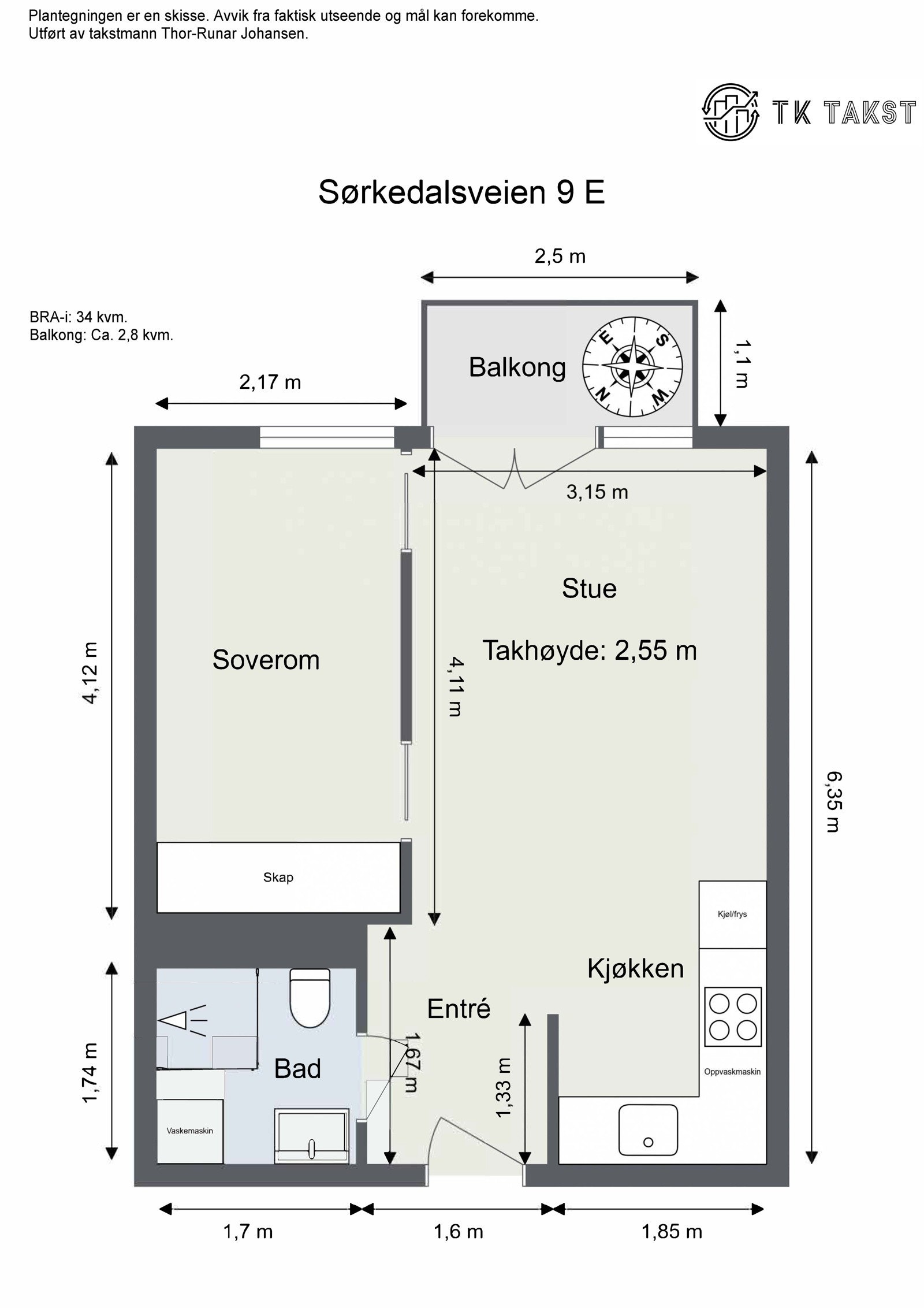 Plantegning Sørkedalsveien 9 E. Galleribilde