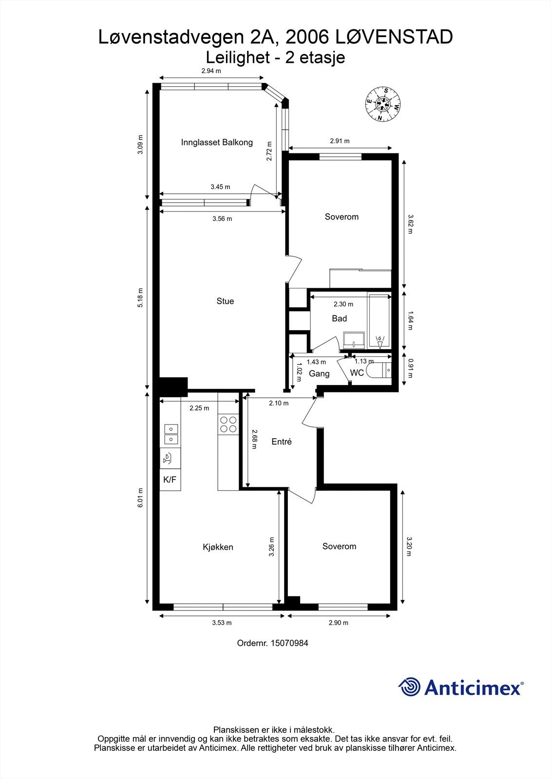 Plantegning 2.etasje Galleribilde