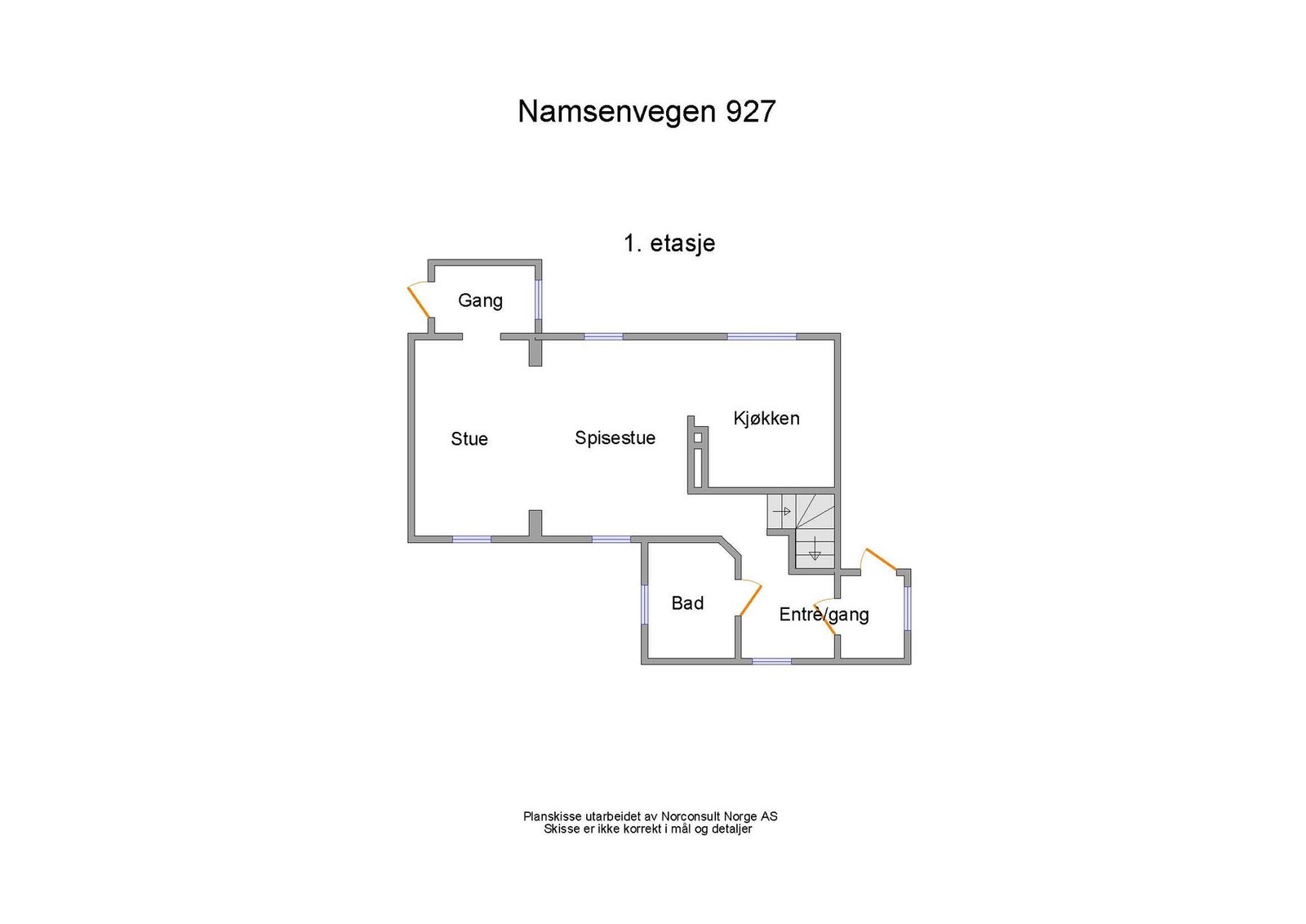 Planskisse - 1.etasje Galleribilde