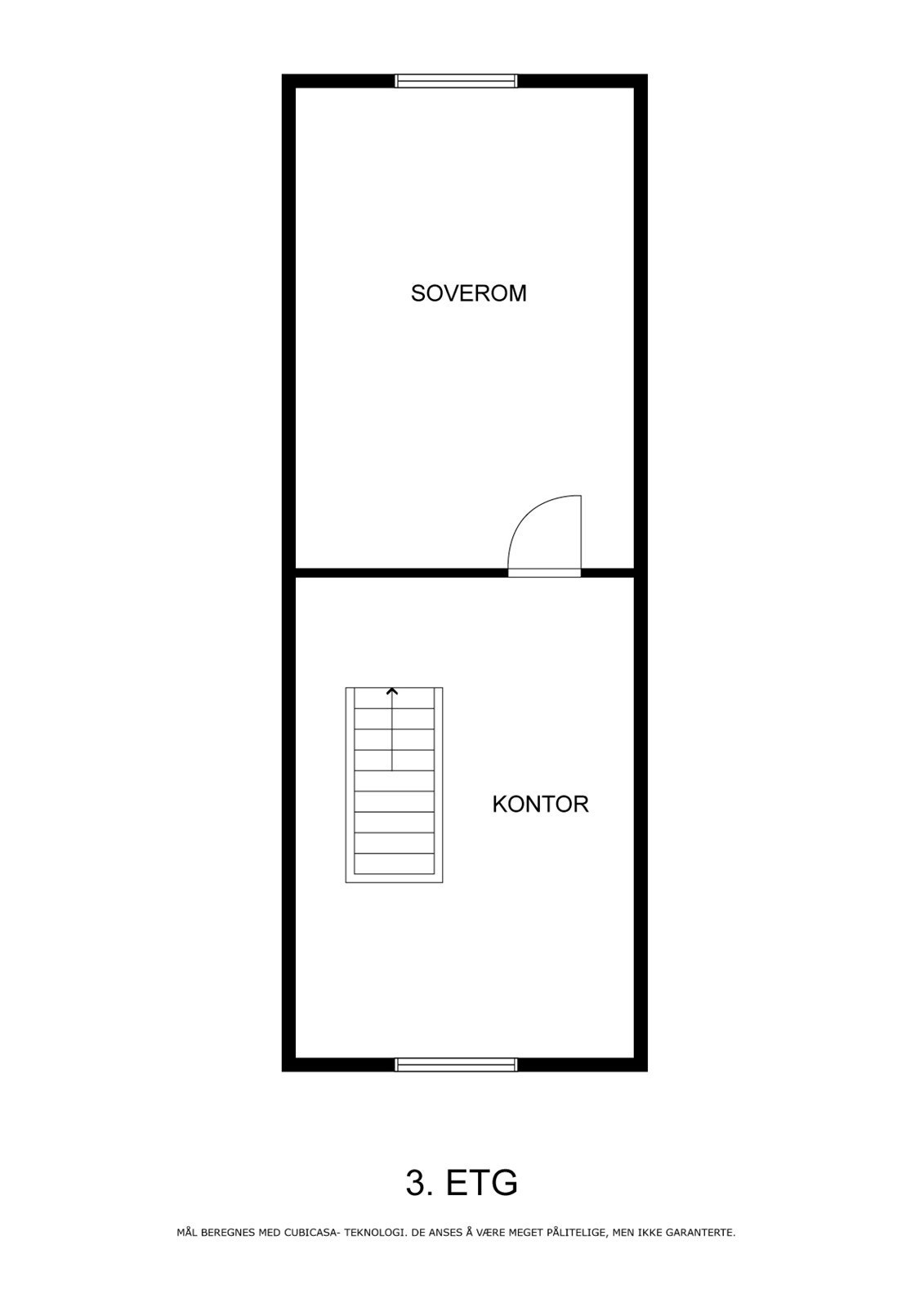 Loft/3. etasje. veiledende planskisse - ikke målbar Galleribilde