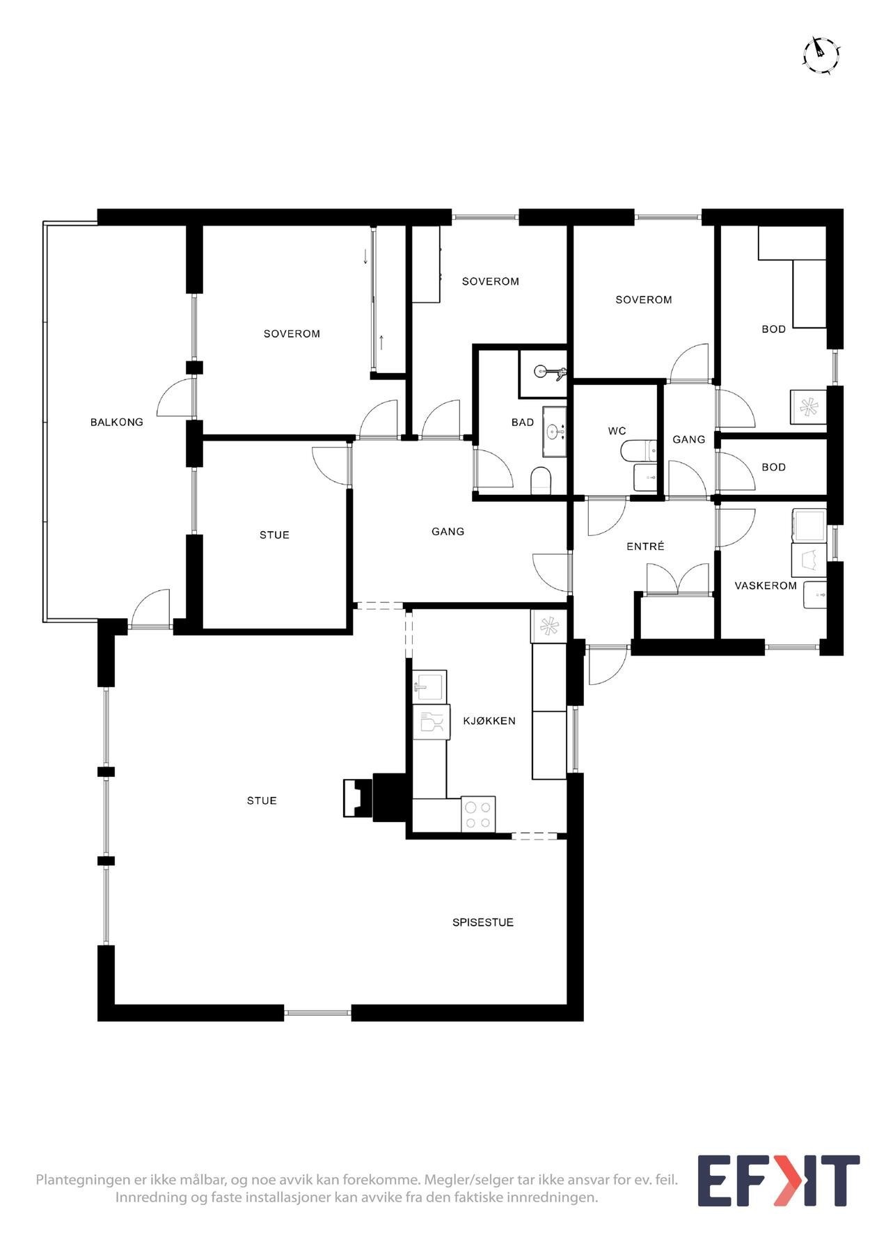 Plantegning 1 hovedplan Galleribilde