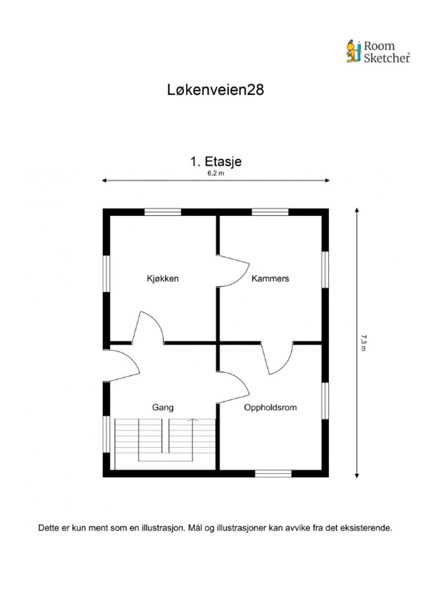 Plantegning 1. Etasje. Galleribilde