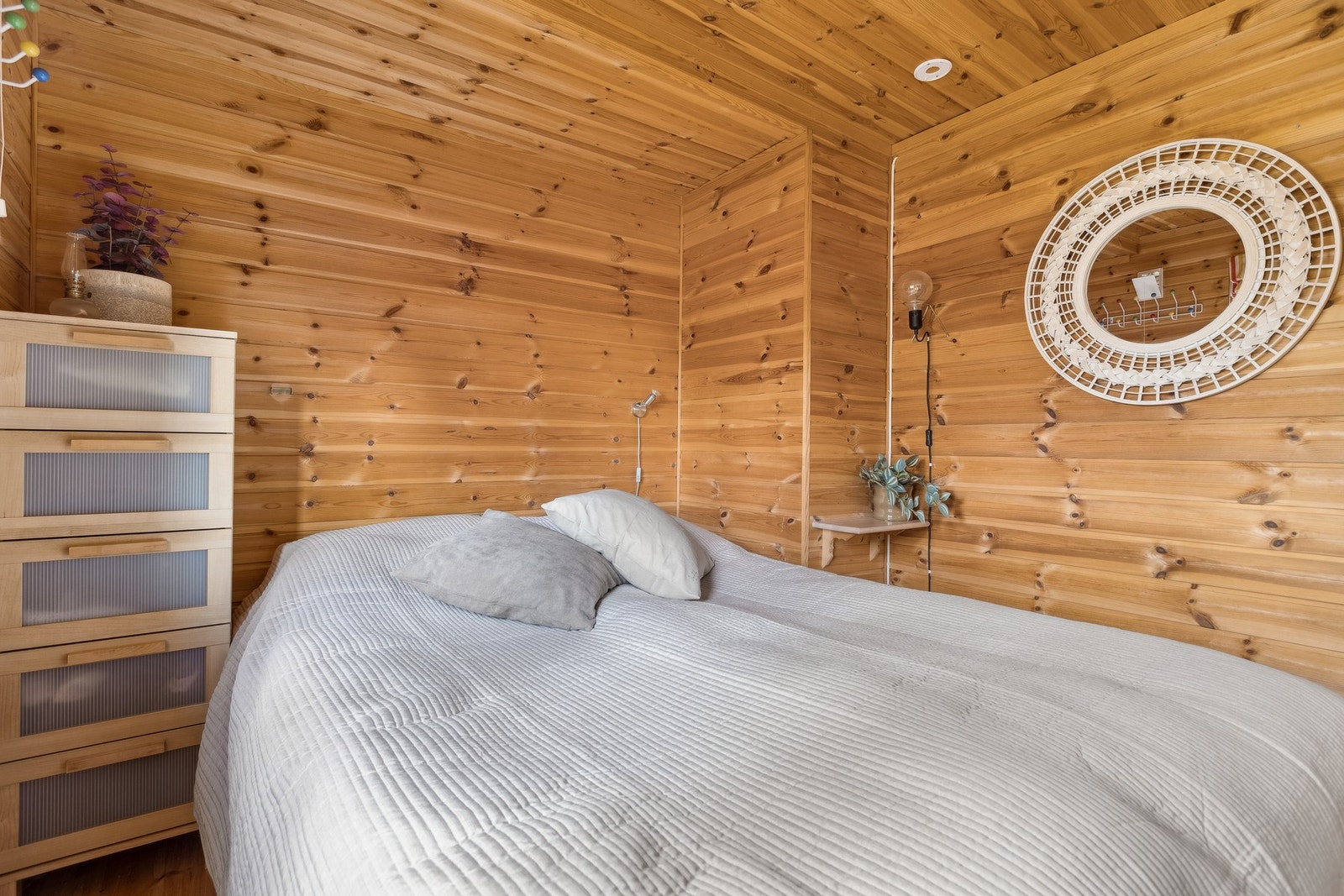 Her er det satt inn dobbeltseng. Galleribilde