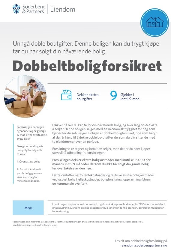 Dobbeltboligforsikring for kjøper Galleribilde