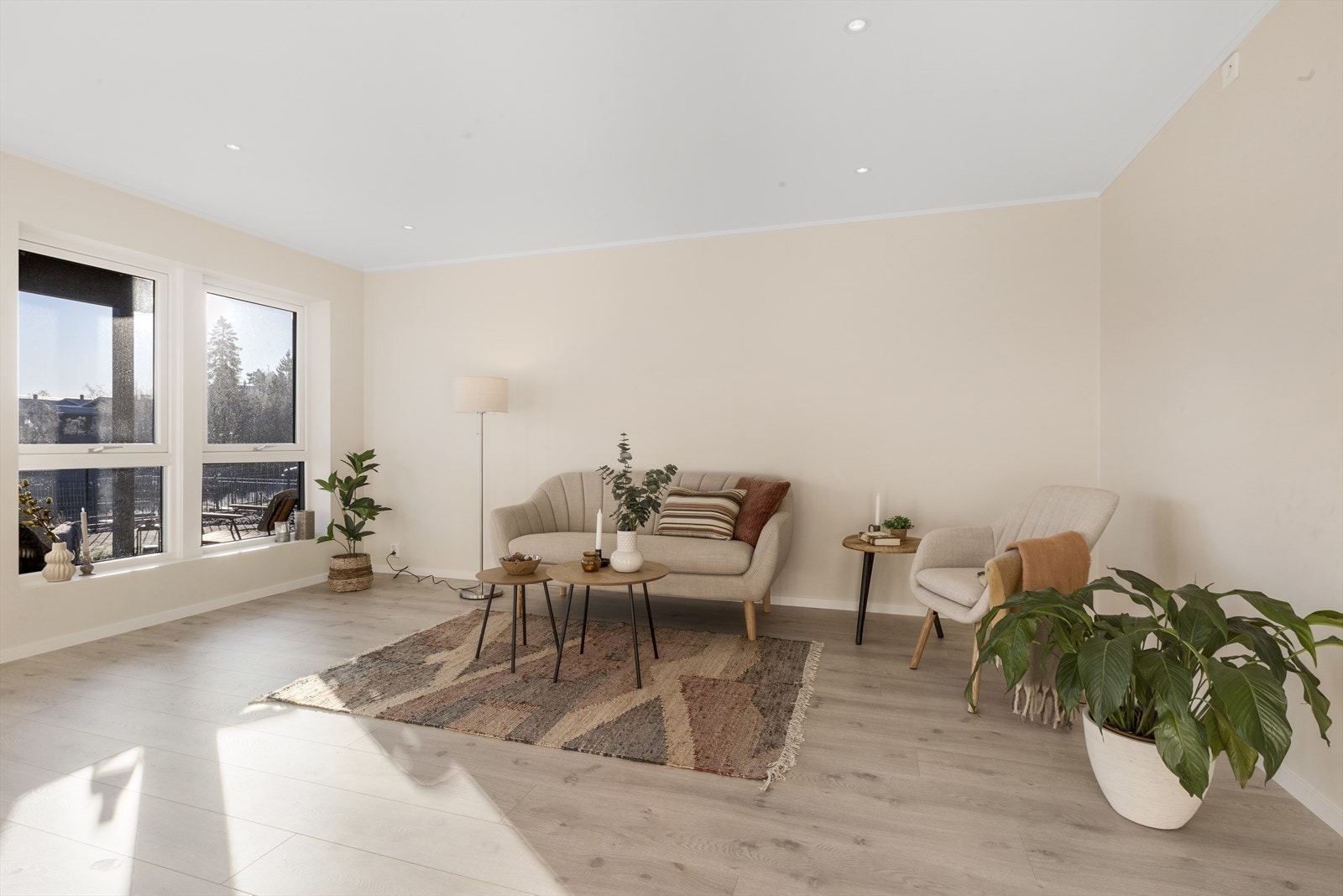 Leilighetene varmes opp med vannbåren gulvvarme i alle rom Galleribilde