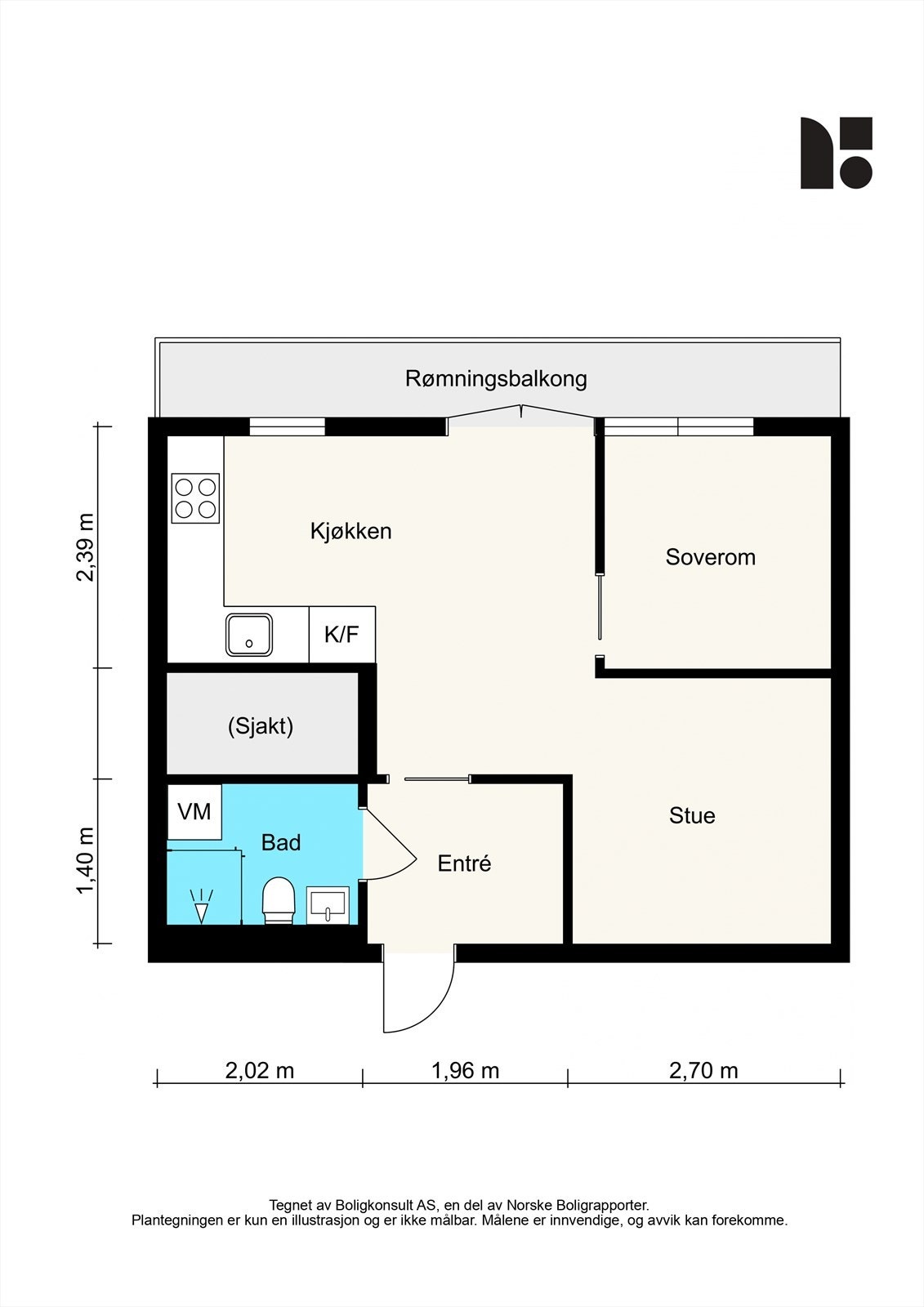 Alternativ plantegning med soverom Galleribilde