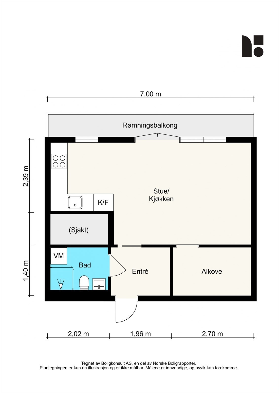Alternativ plantegning med alkove Galleribilde
