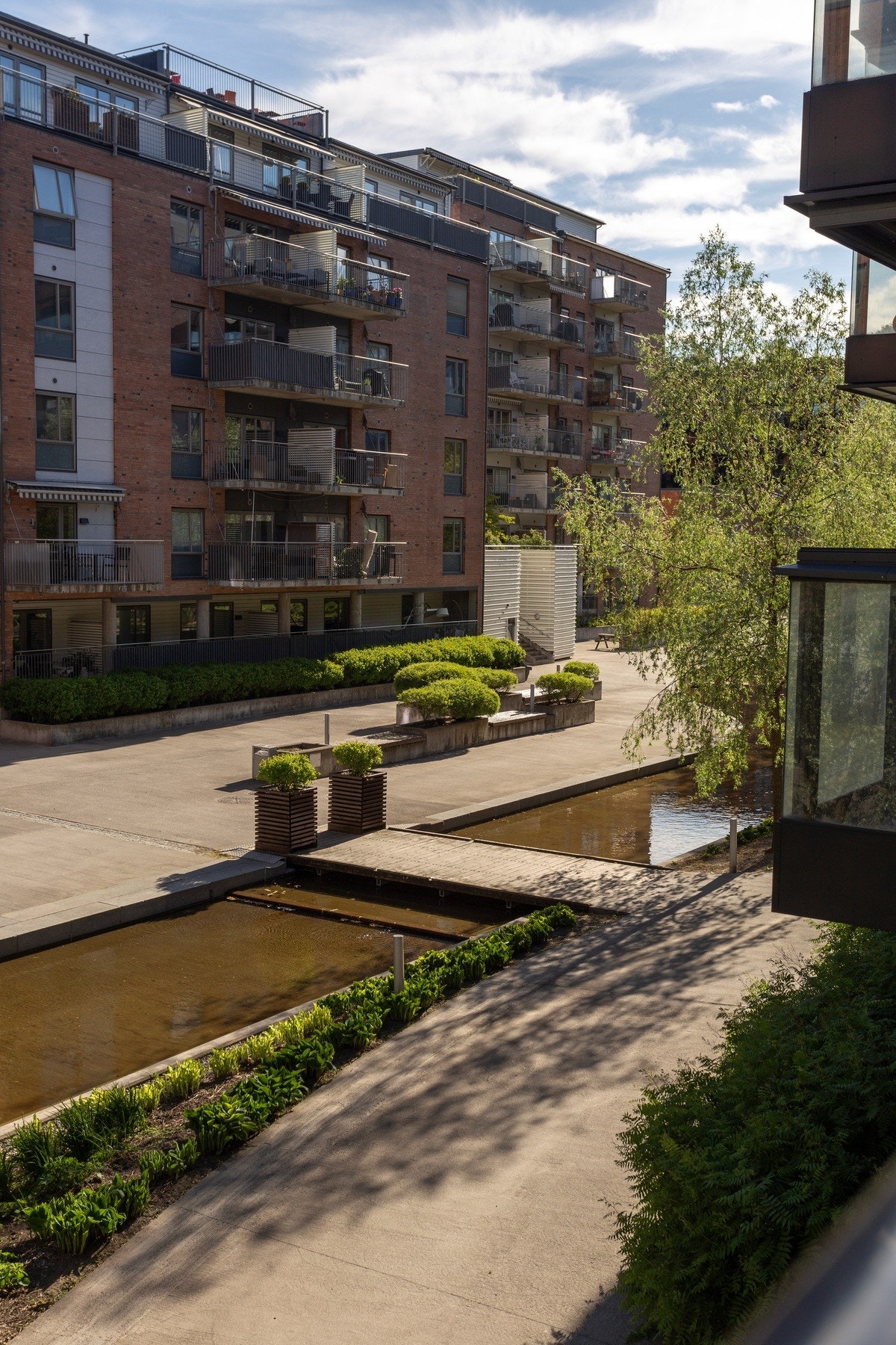 Selgers morgenbilde fra balkongen. Galleribilde