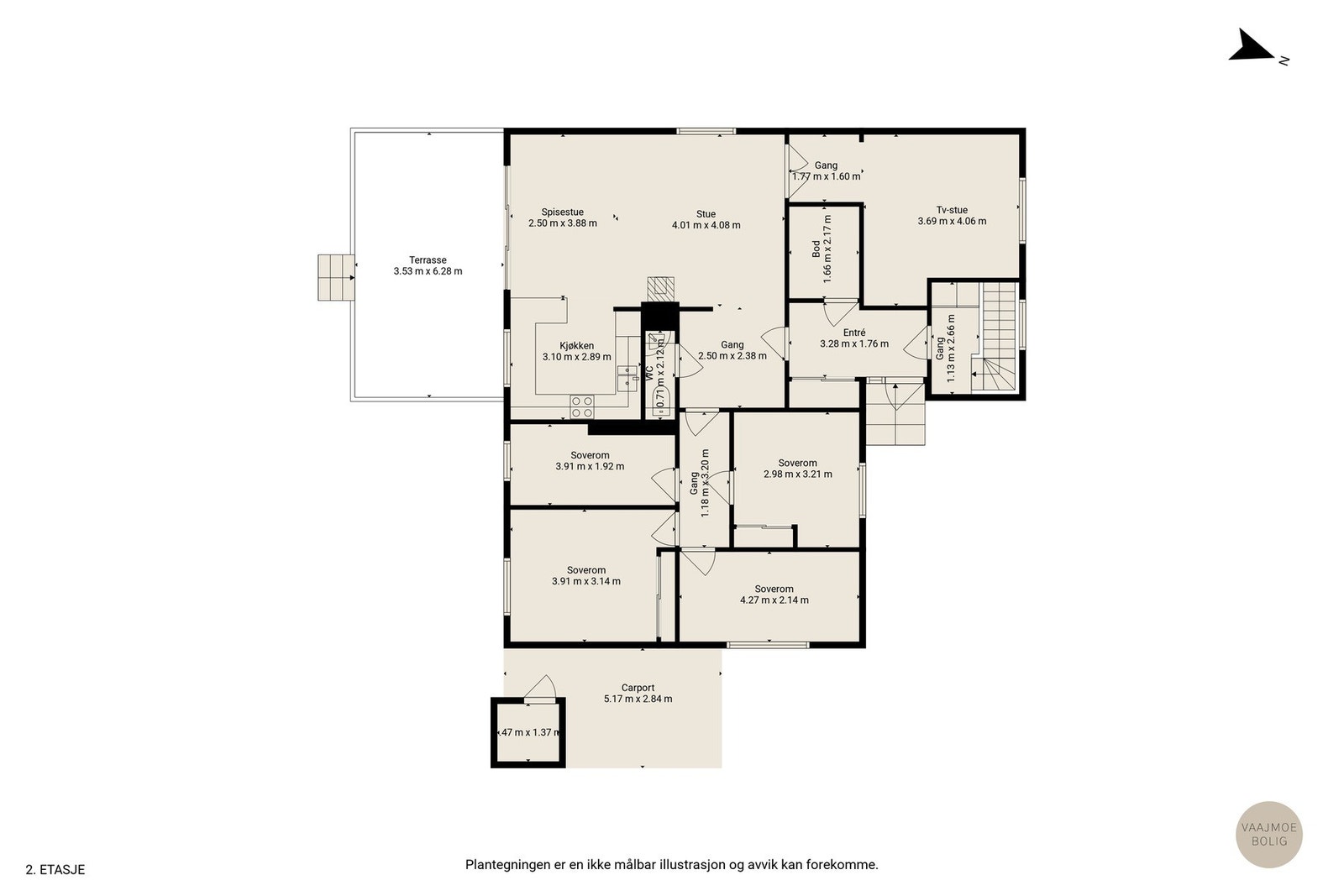 Gjør deg kjent med boligens planløsning Galleribilde