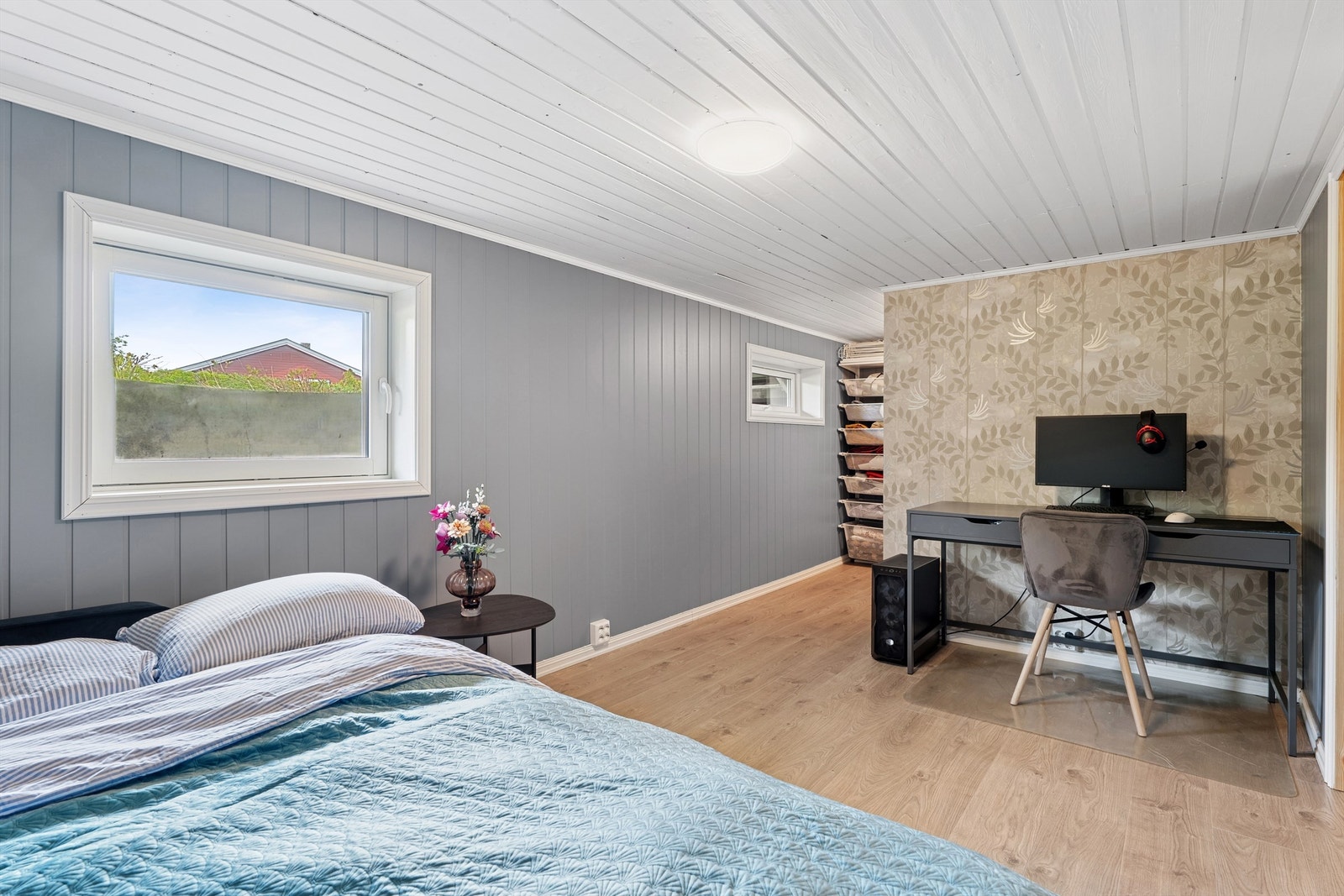 Innredet rom i kjelleretasjen. Det er ikke søkt bruksendring for dette rommet. Galleribilde