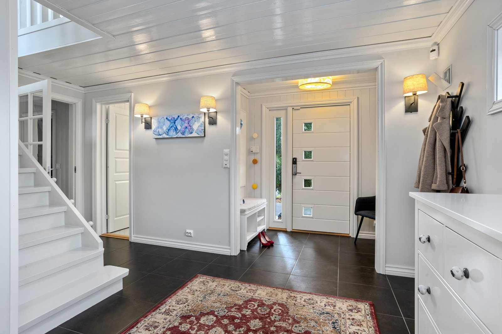 Praktisk kodelås er installert på ytterdøren. Galleribilde