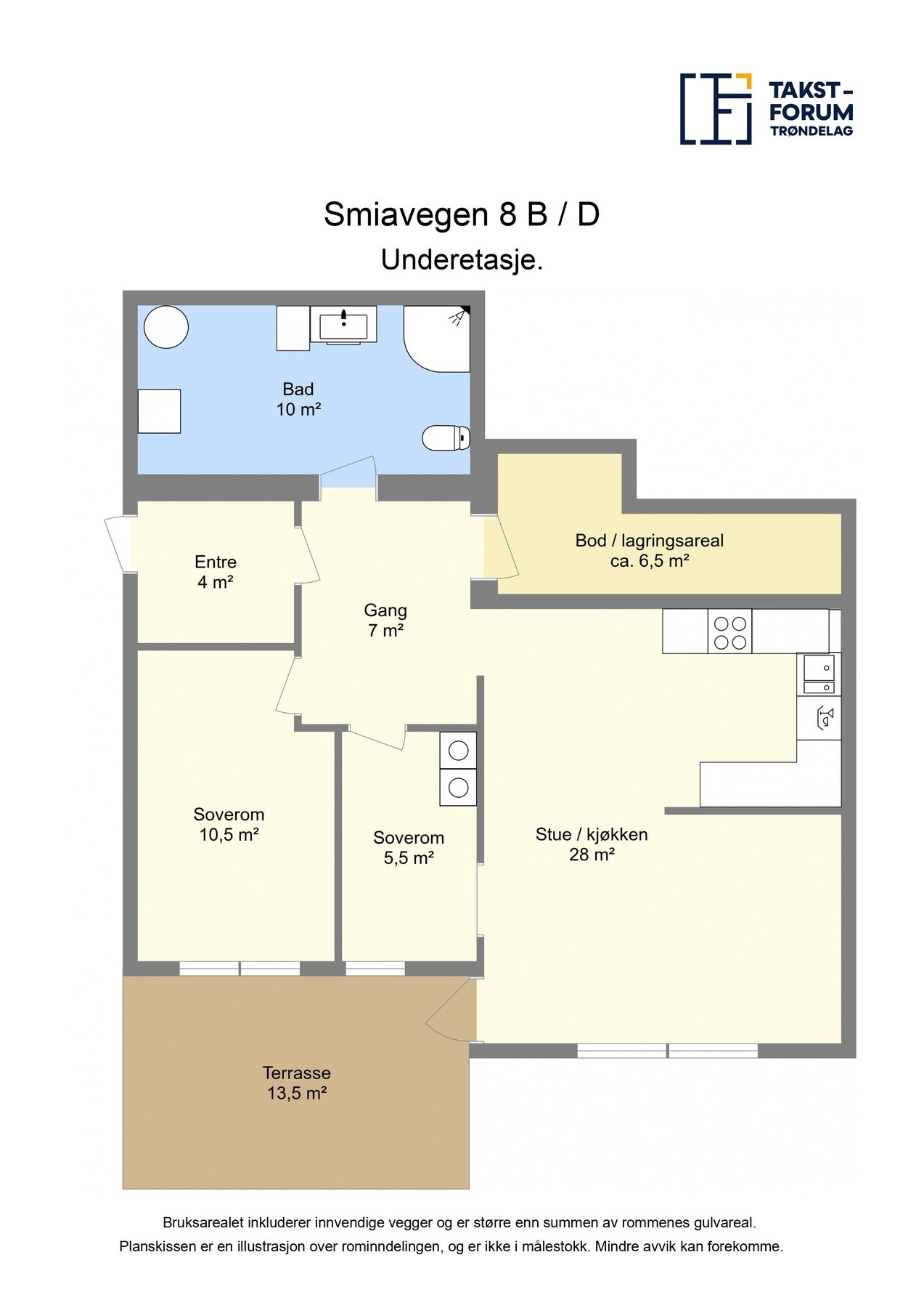Planskisse sokkel/ utleiedel. Galleribilde