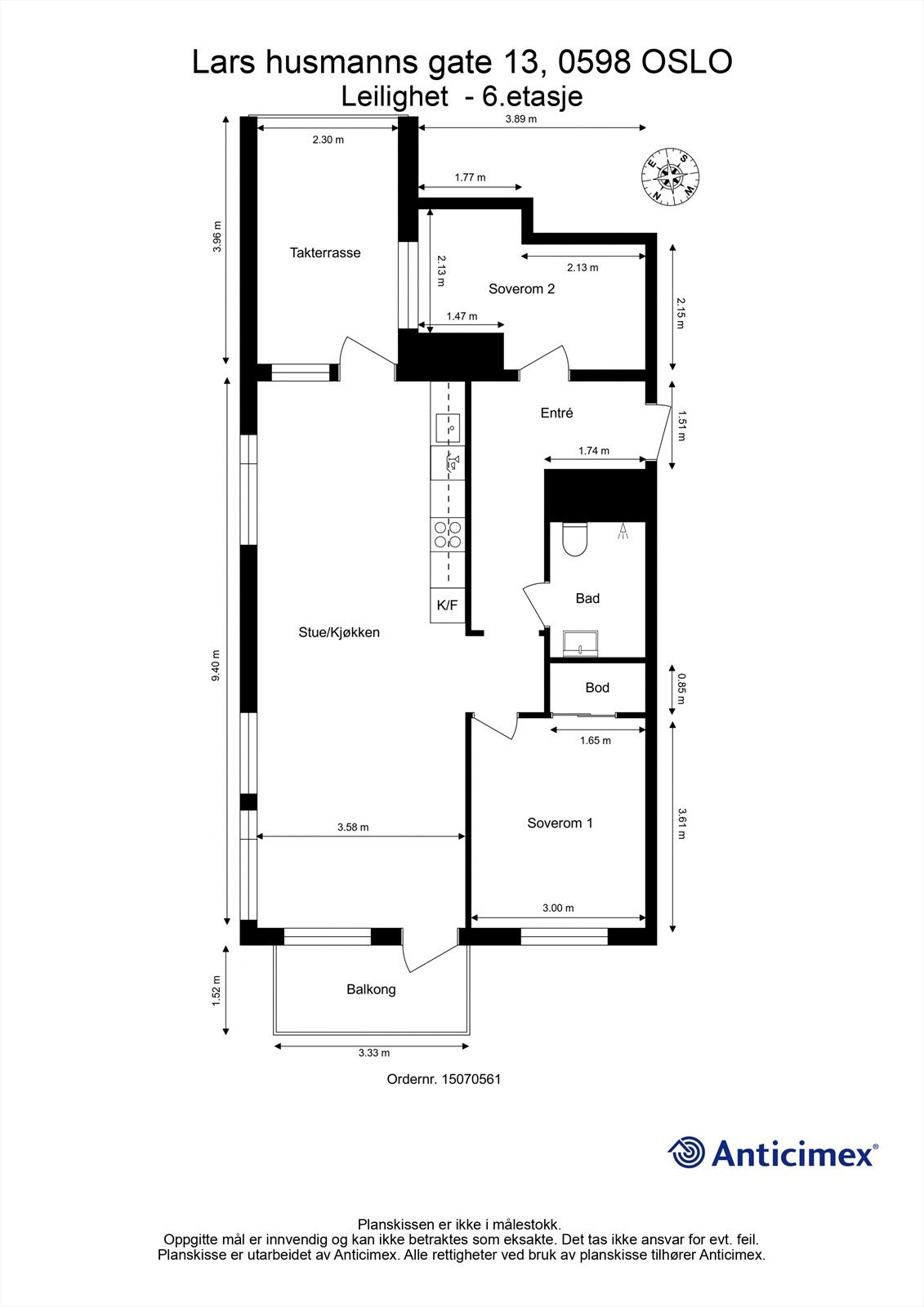 Plantegning 6. etasje. Galleribilde
