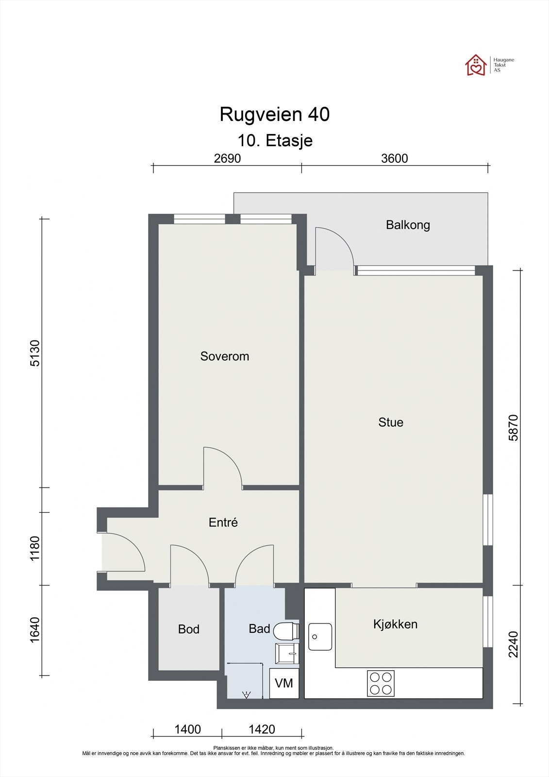 Plantegning Rugveien 40 - 10. Etasje Galleribilde