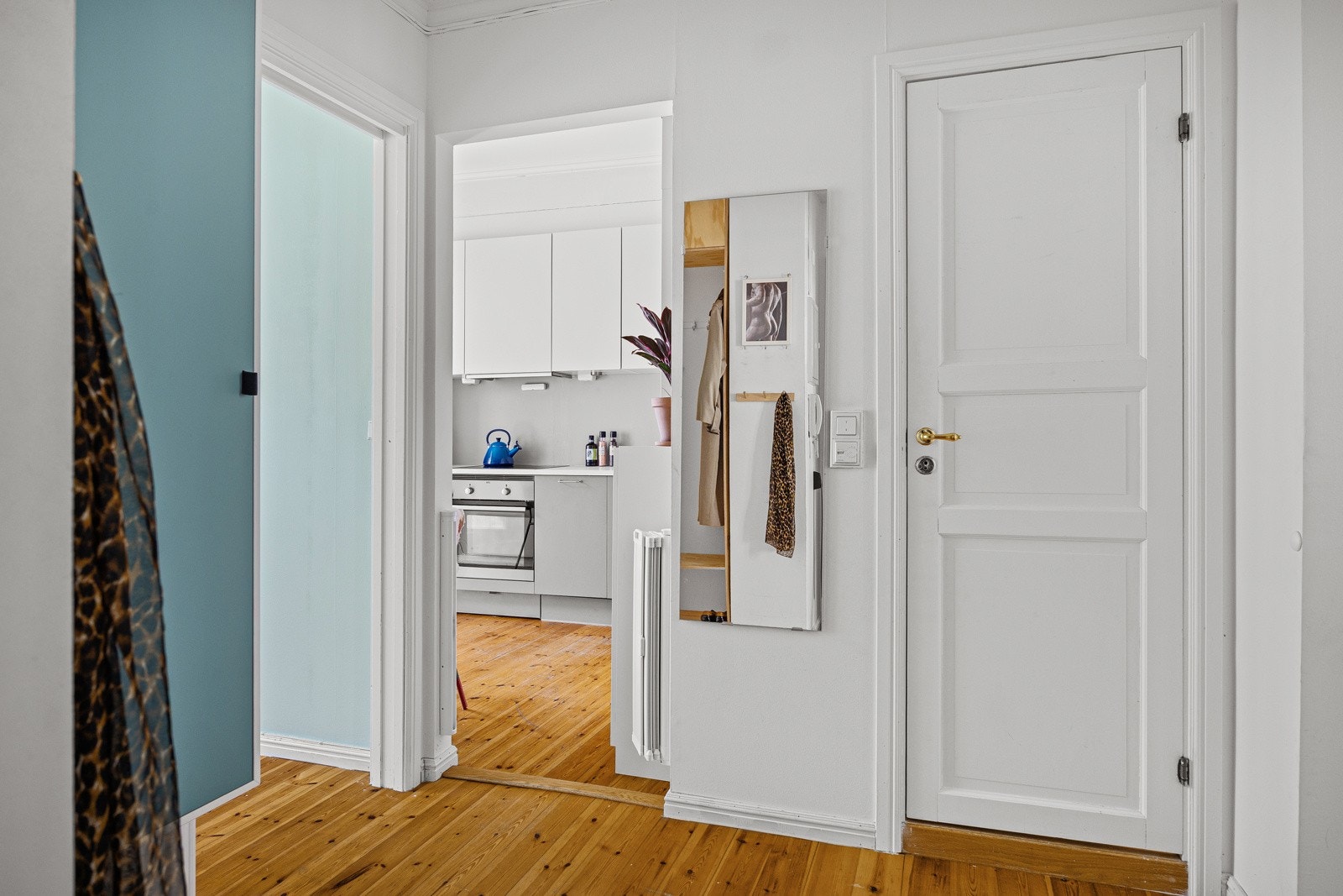 Hyggelig entré med god plass til oppheng av ytterklær og plassering av sko. Galleribilde