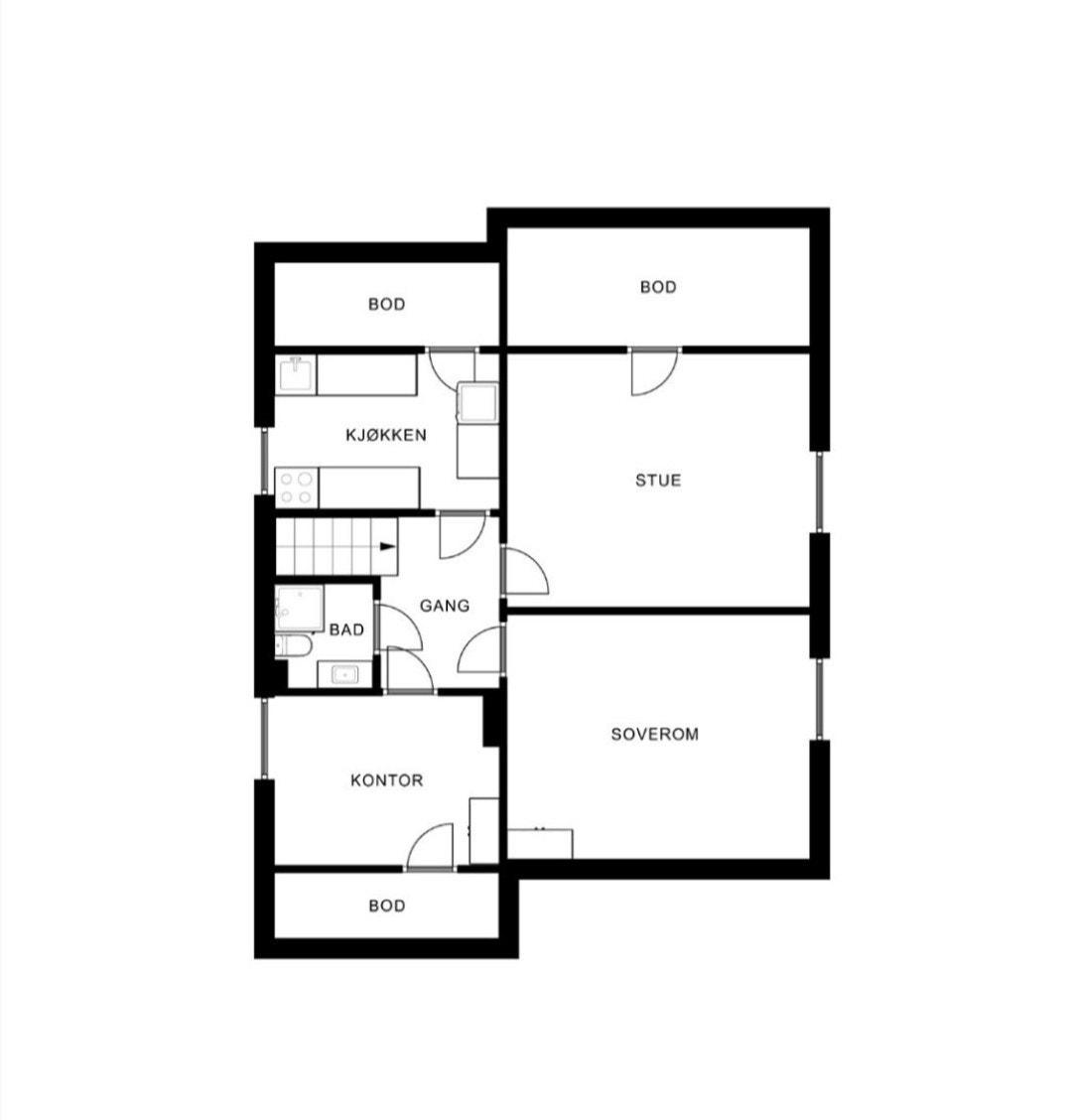 2.etg plantegning 59m2 Galleribilde