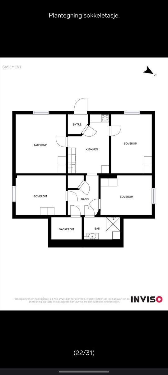 Sokkel Plantegning 84m2 Galleribilde