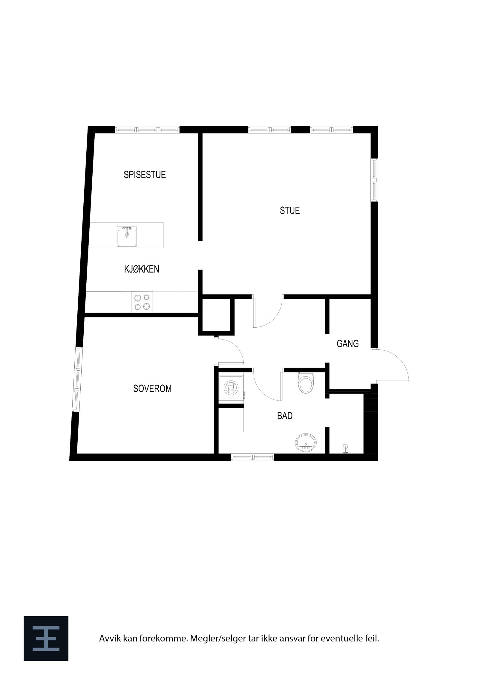 Plantegning - 1. etasje. Galleribilde