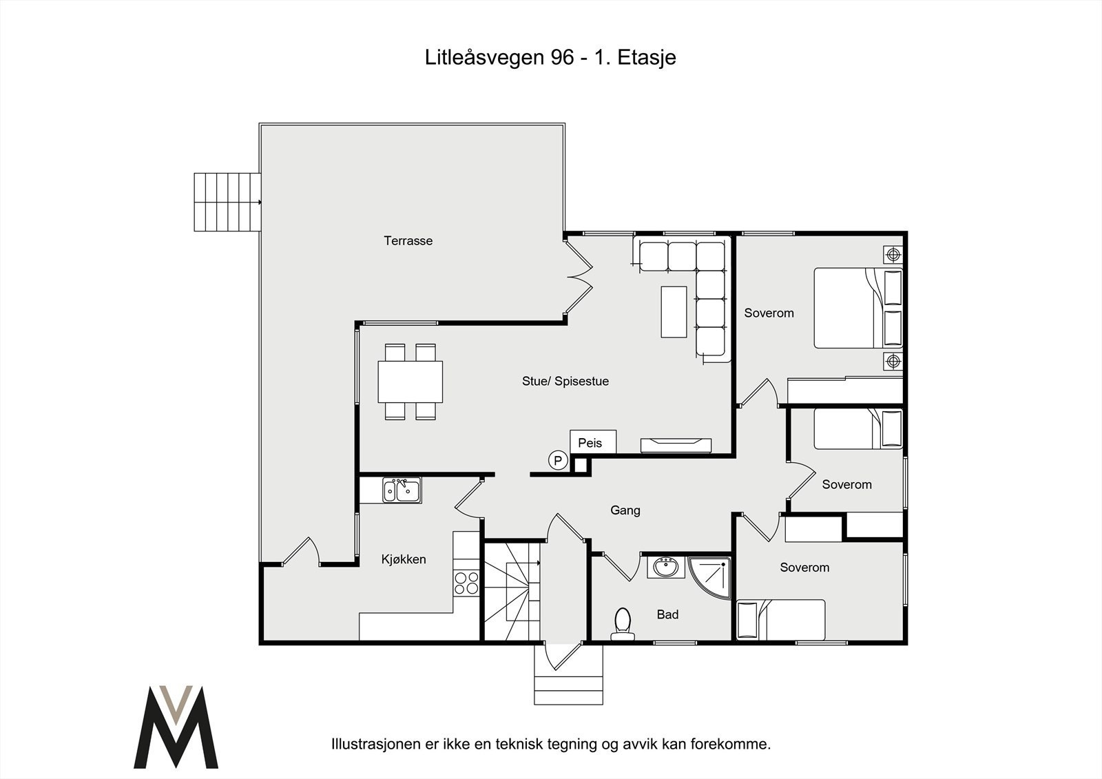 2D planskisse - 1.etg. Galleribilde