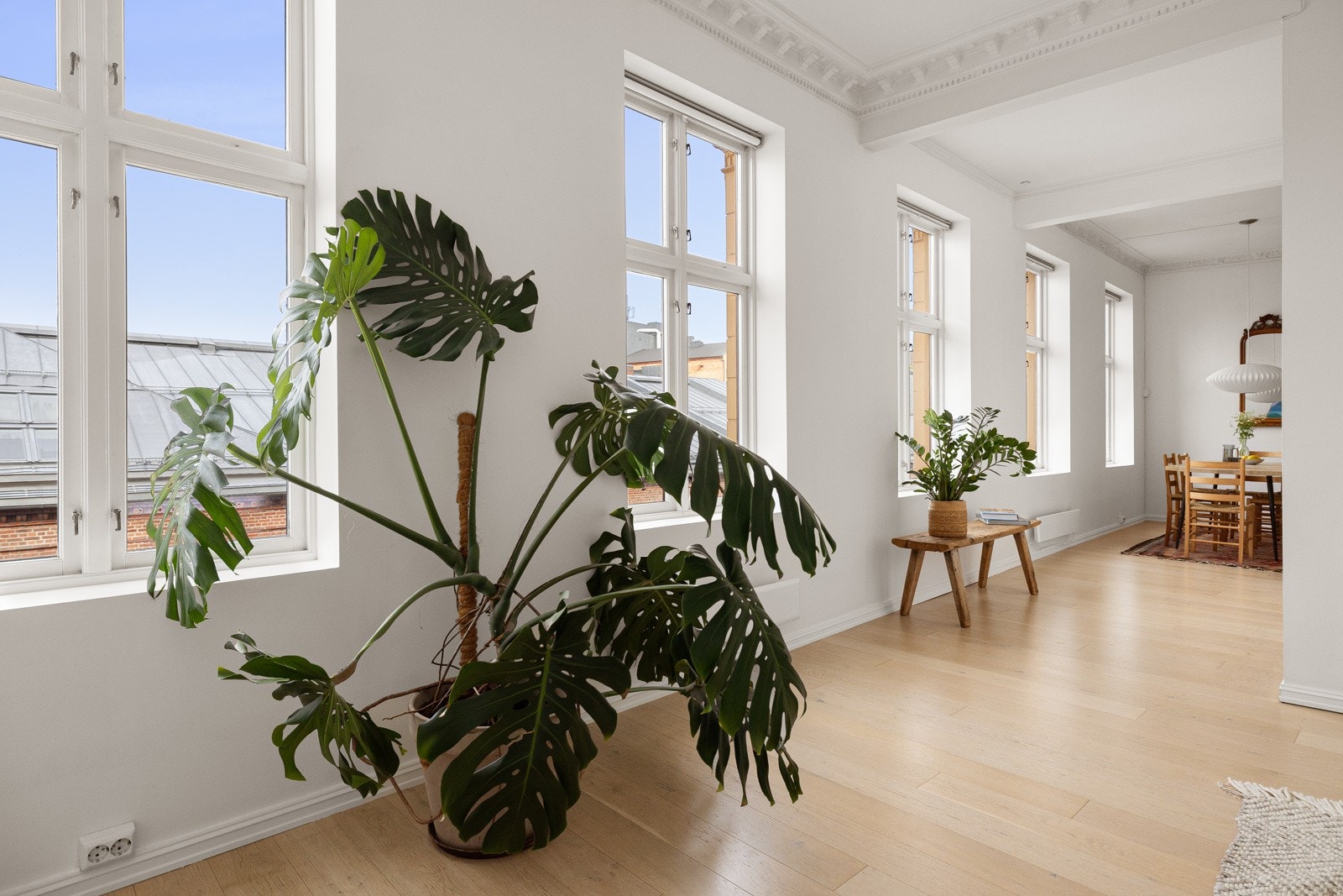 Beliggenheten i byggets 3. etasje med flere store klassiske vindusflater sørger for rikelig med naturlig lys, samtidig som det er lite innsyn. Galleribilde