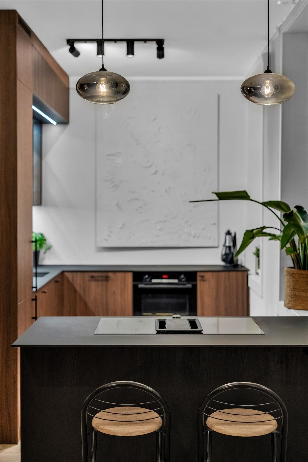 Platetopp fra Gaggenau med integrert ventilator. Galleribilde