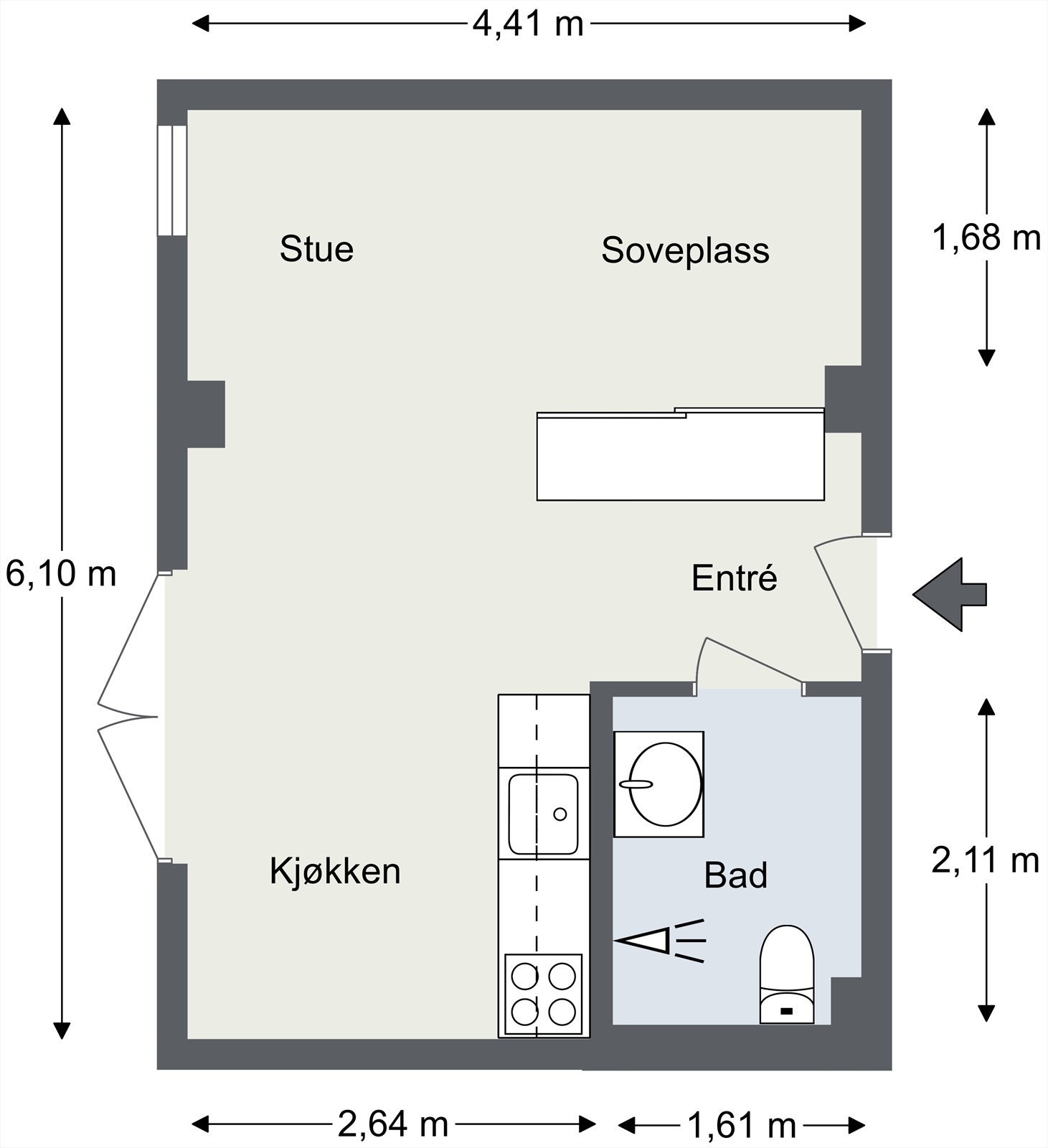 Plantegning til orientering. Galleribilde