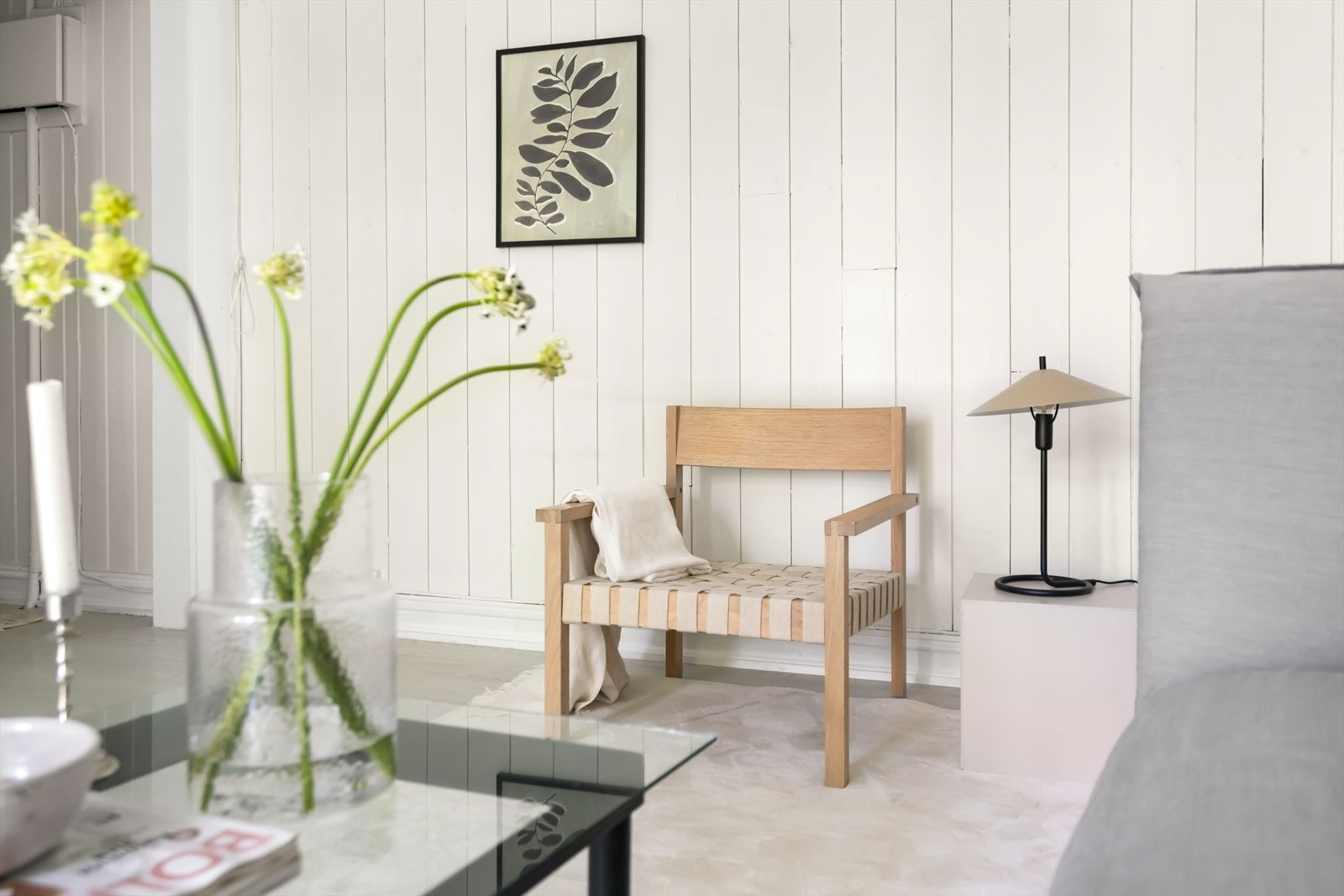 Gulvet er belagt med laminat Galleribilde