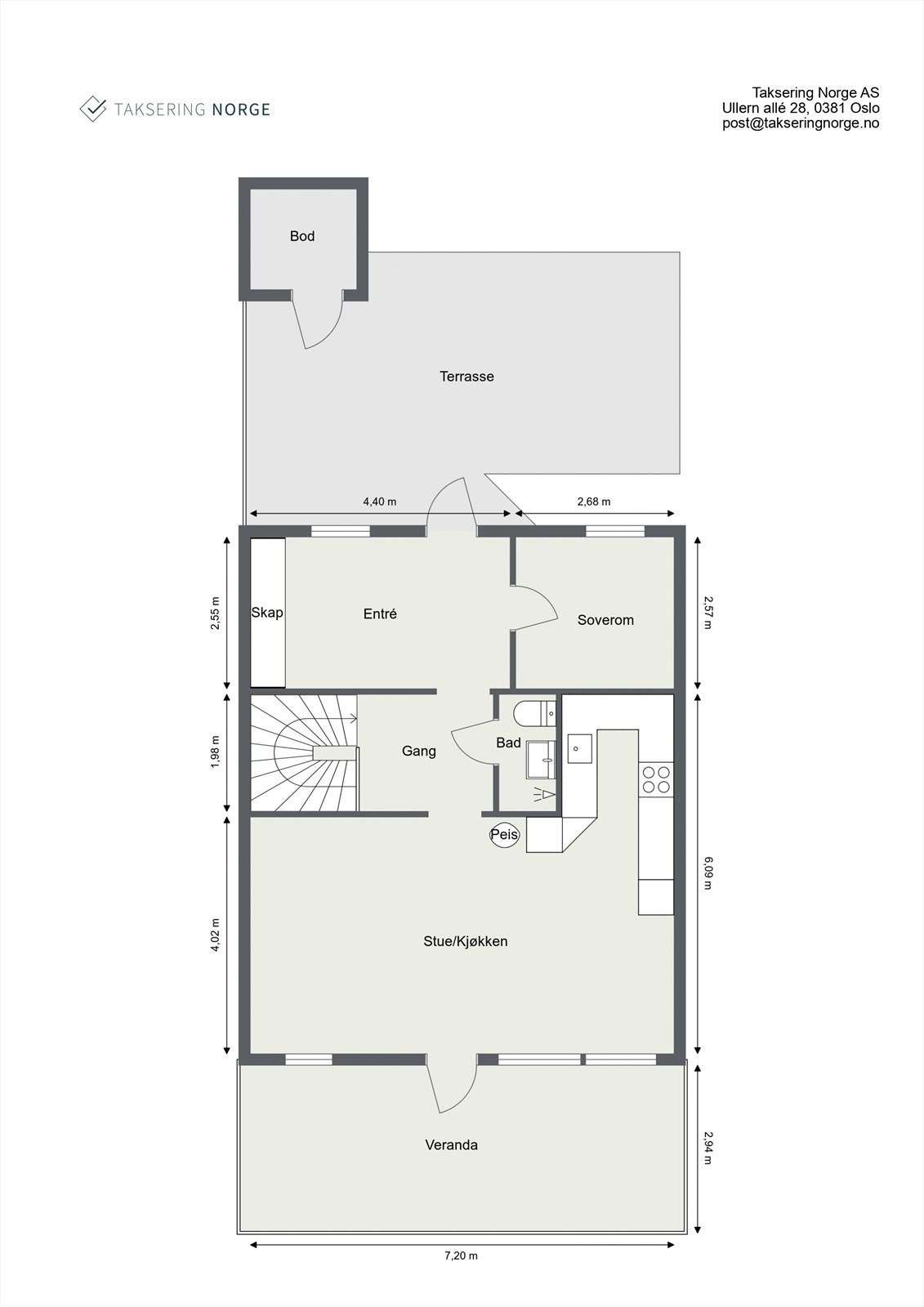 Plantegning 1. etasje Galleribilde