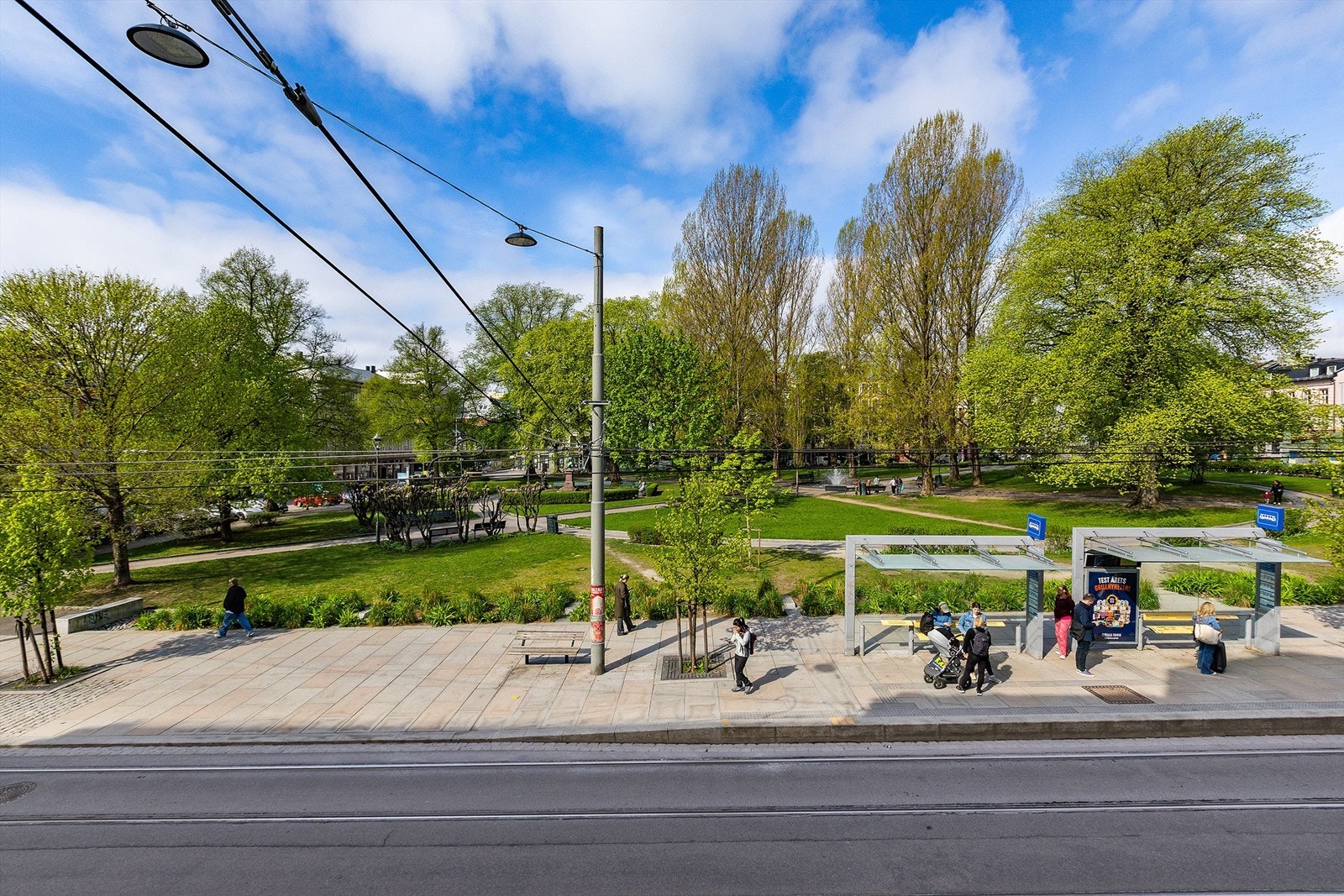 Nydelig parkutsikt over Olaf Ryes plass! Galleribilde