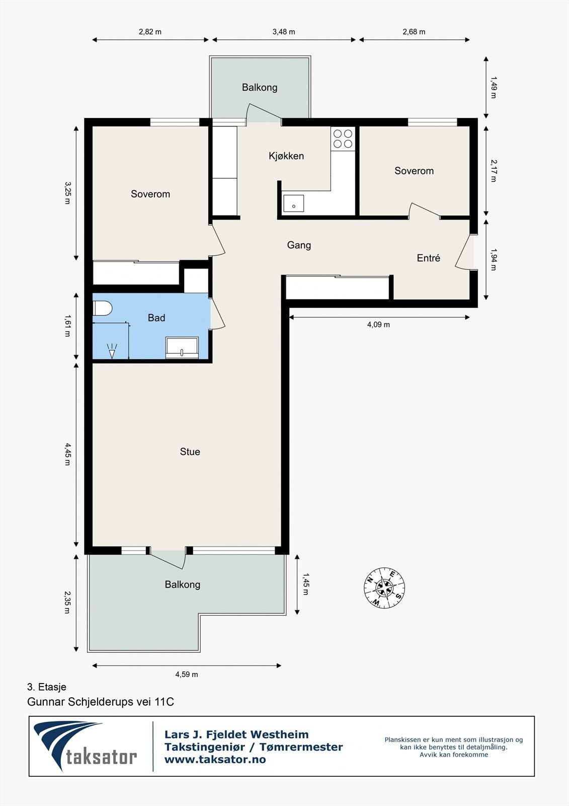 Plantegning til orientering. Galleribilde