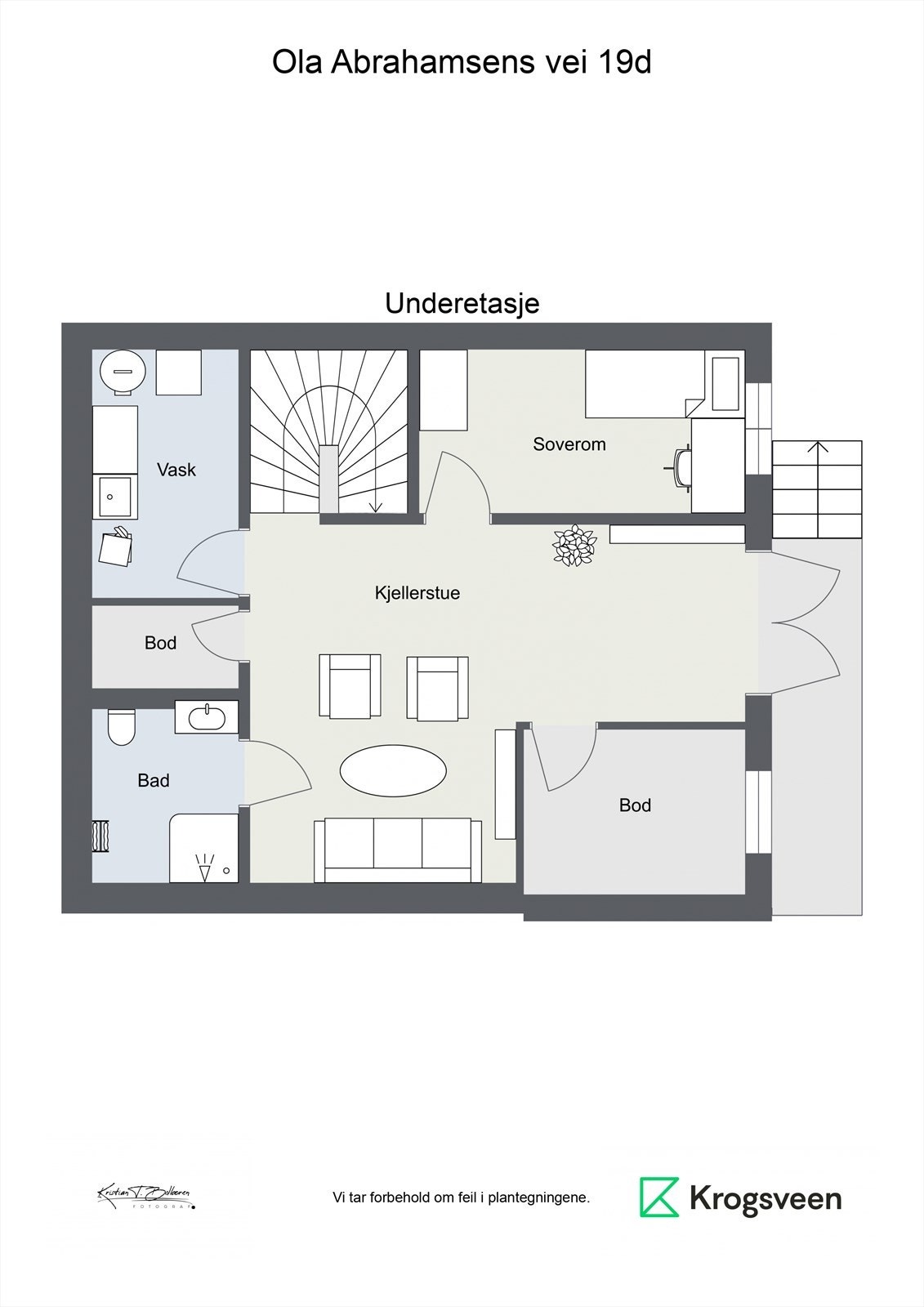 Plantegning u.etg. - Ola Abrahamsens vei 19D Galleribilde