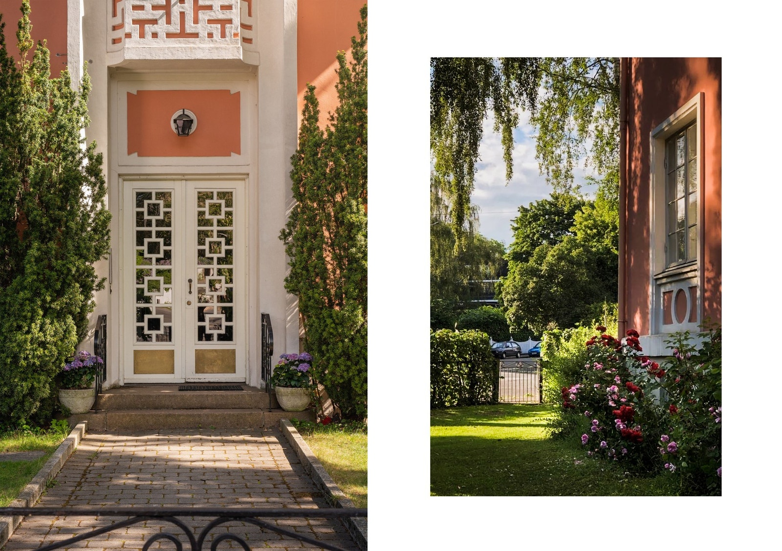 Den originale ytterdøren har innslag av Art Deco detaljer. Galleribilde