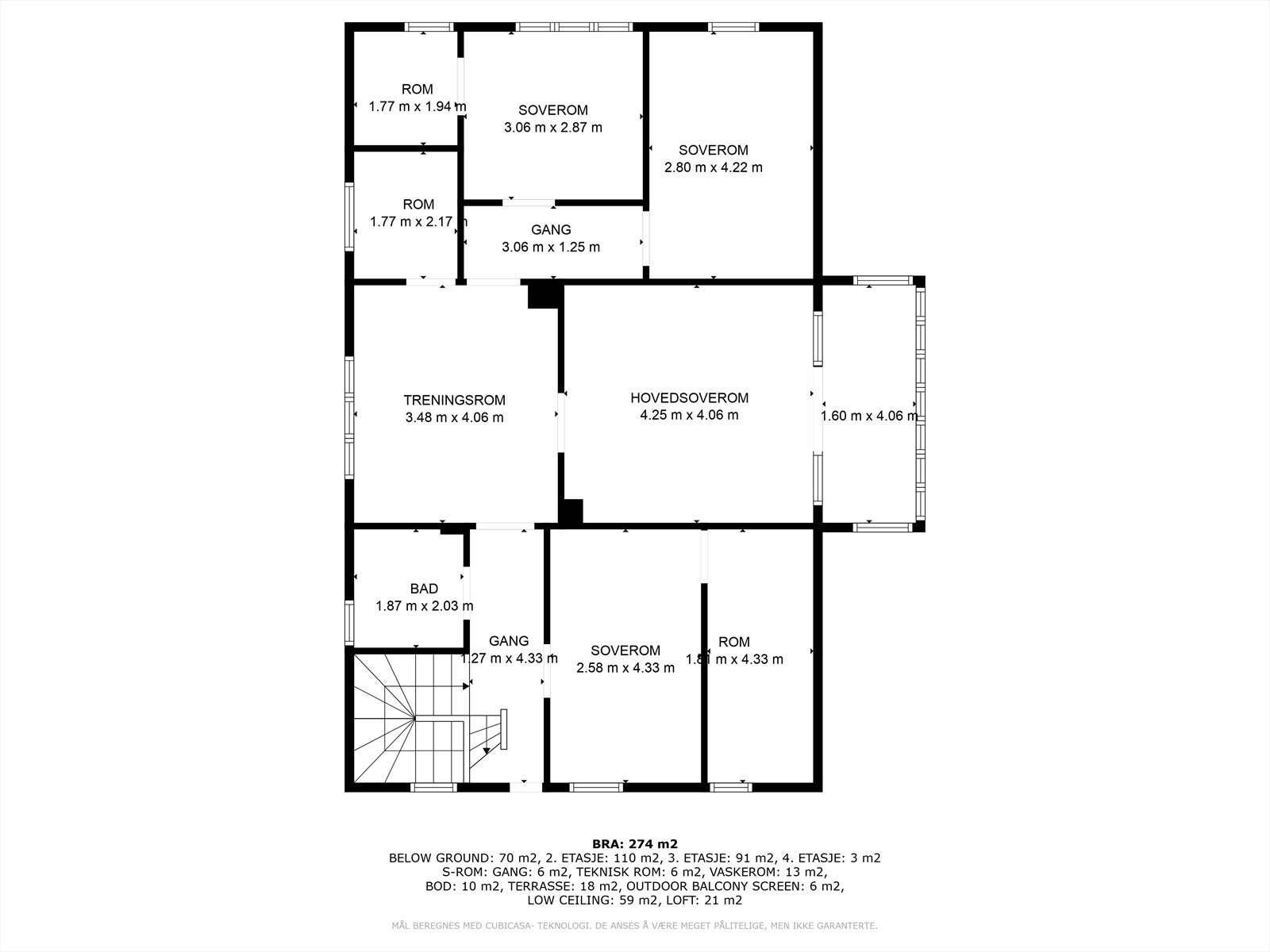 Planteikning 2.etg. Galleribilde