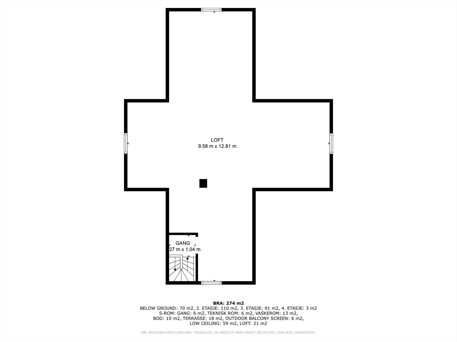 Planteikning loft Galleribilde
